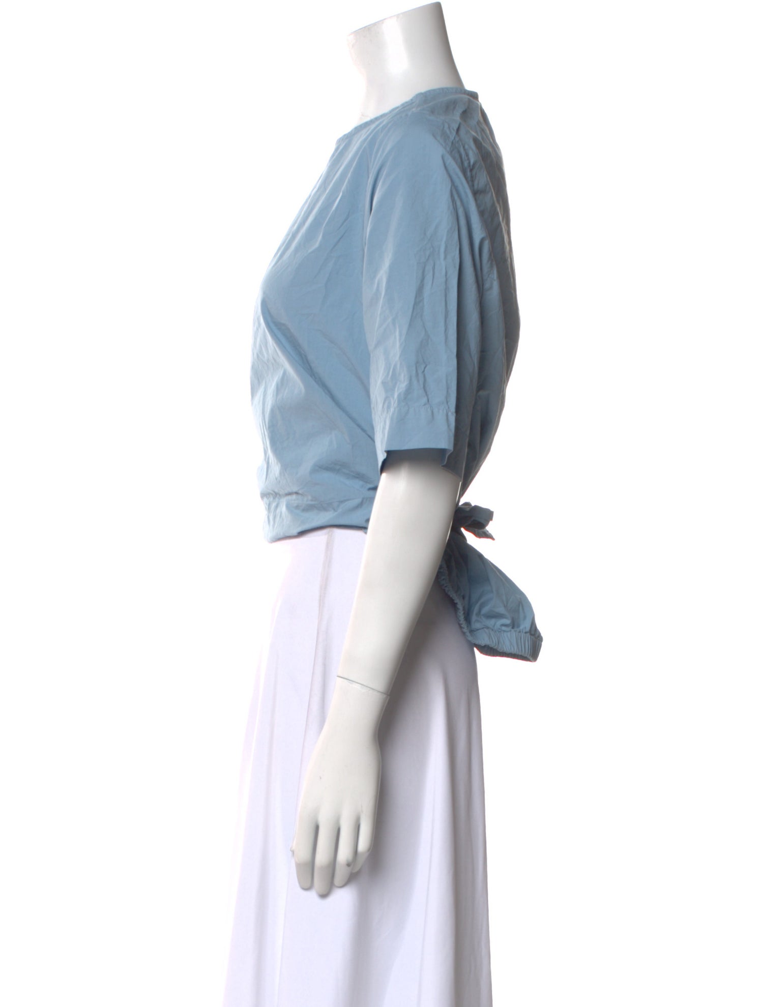 Casey Casey Crew Neck Short Sleeve Crop Top