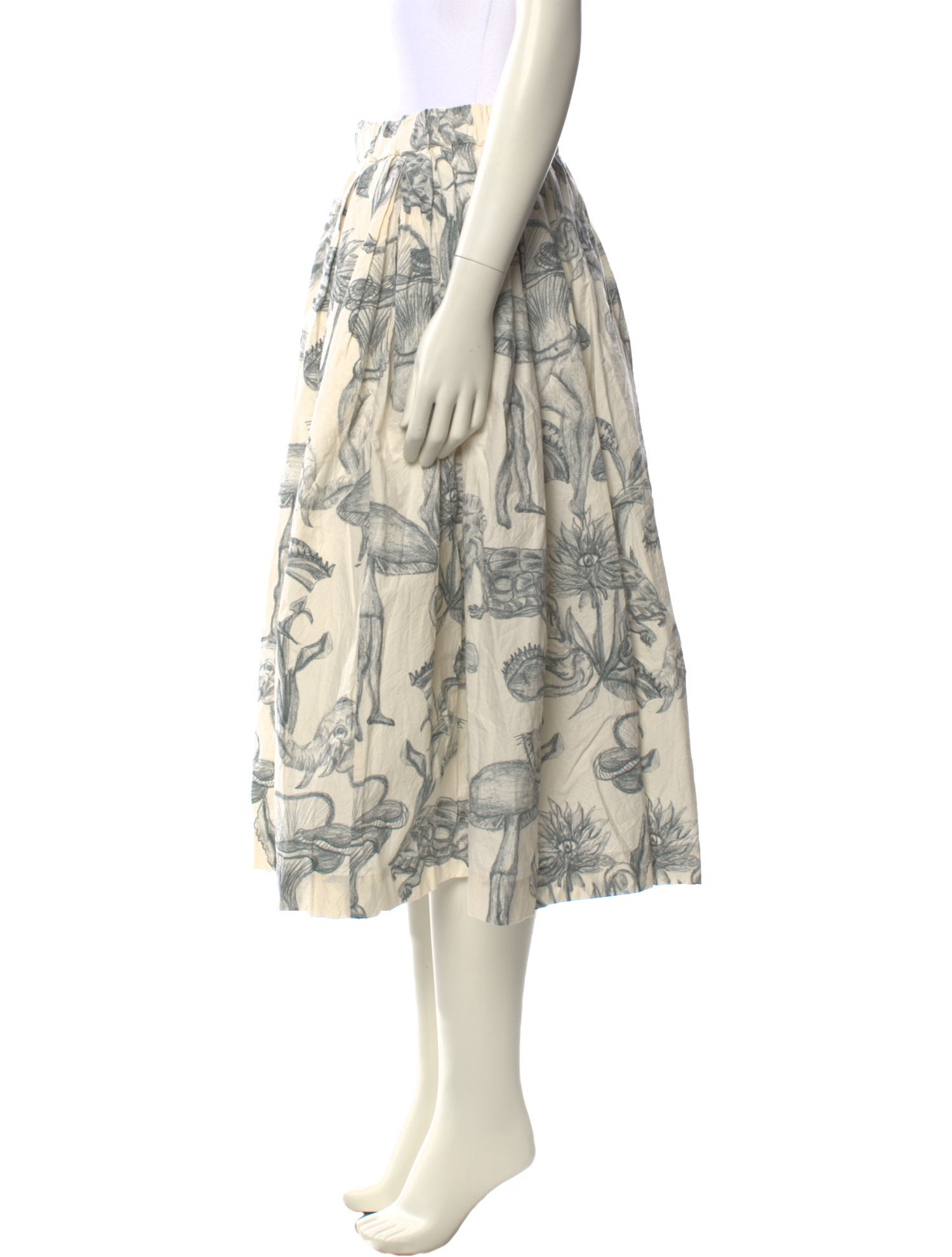 Casey Casey Printed Midi Length Skirt