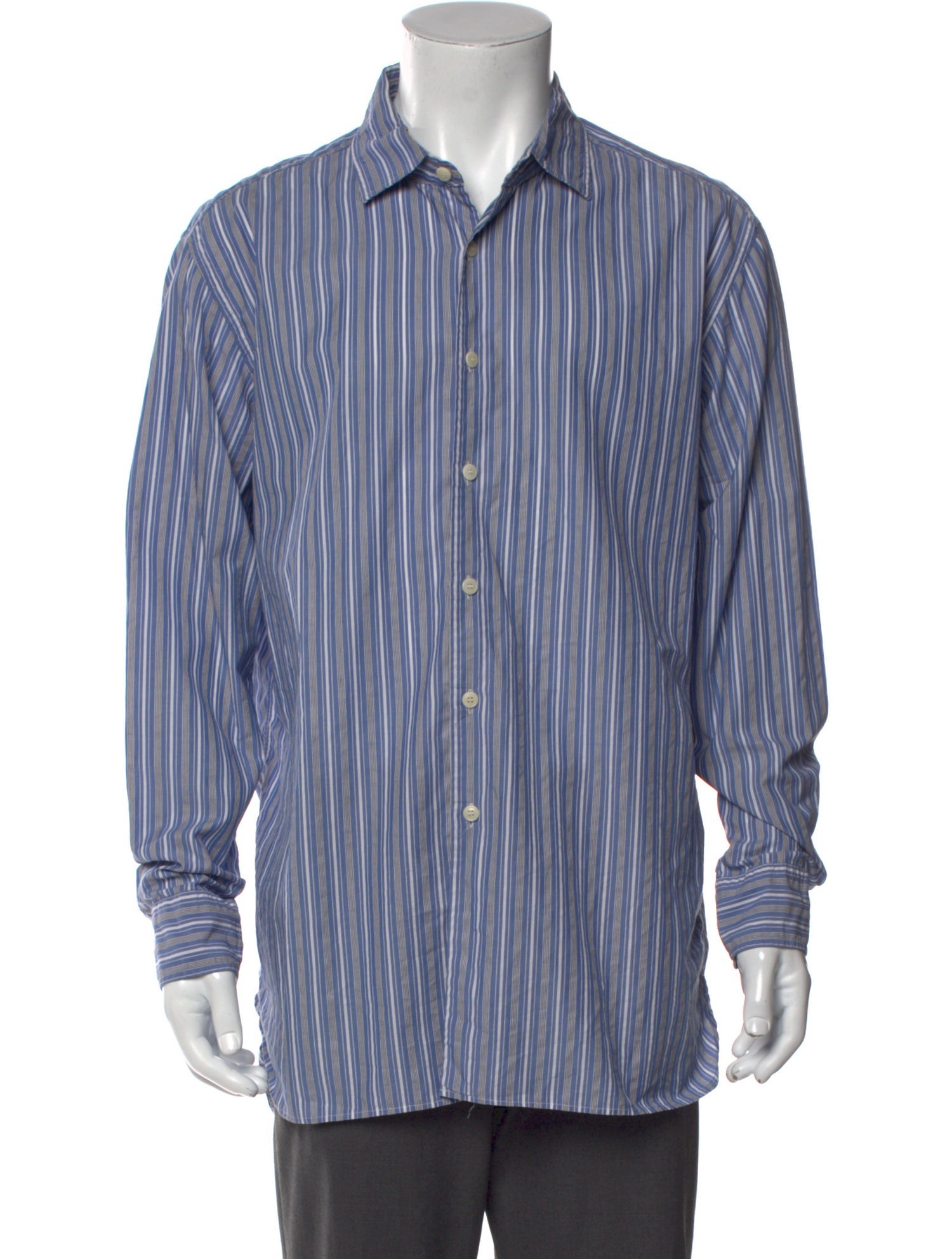 Casey Casey Striped Long Sleeve Dress Shirt