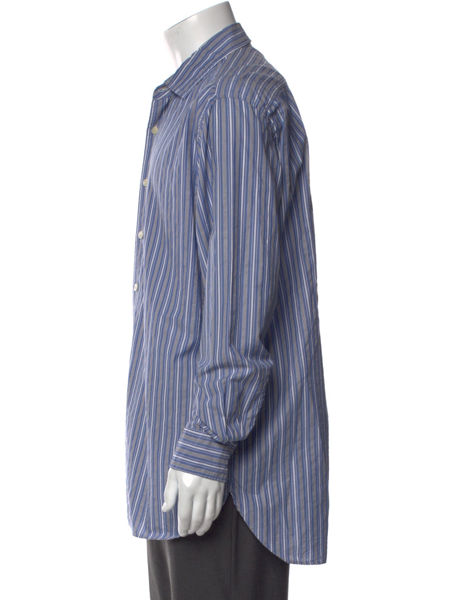 Casey Casey Striped Long Sleeve Dress Shirt