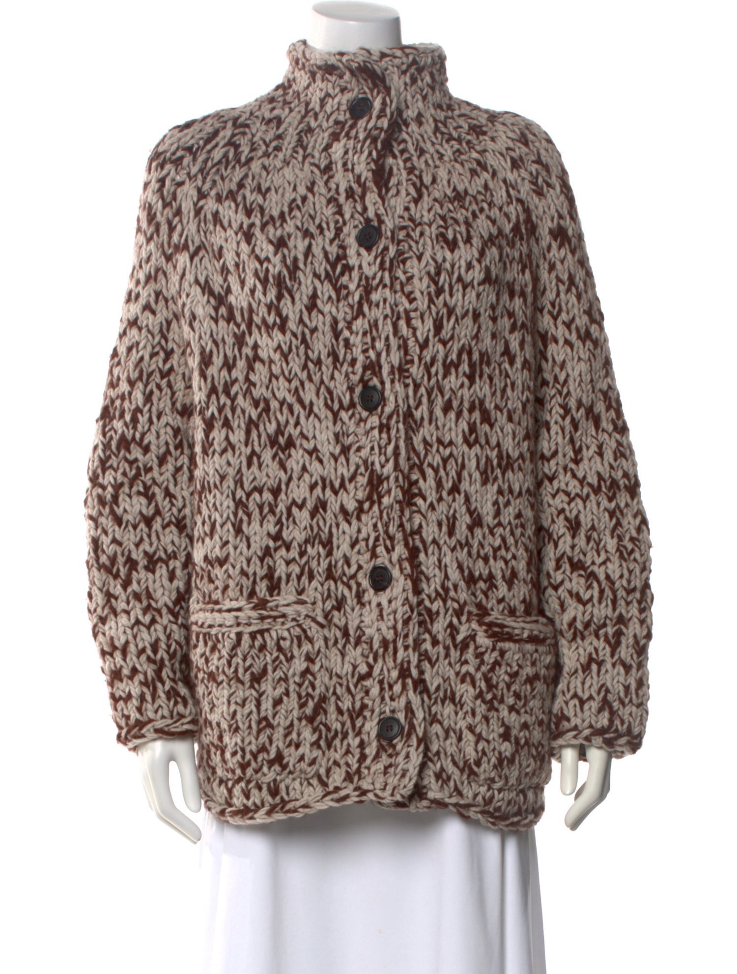 Casey Casey Wool Tweed Pattern Sweater