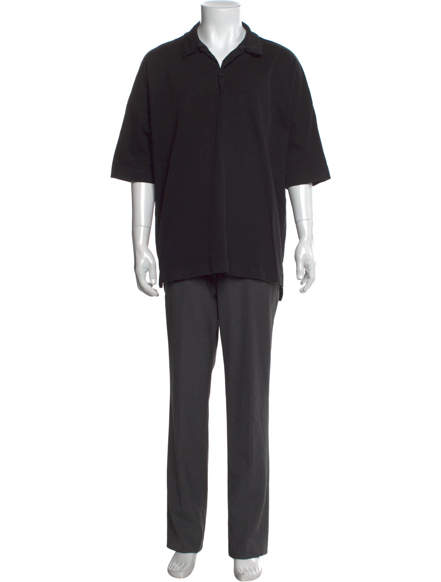 Casey Casey V-Neck Short Sleeve Polo Shirt