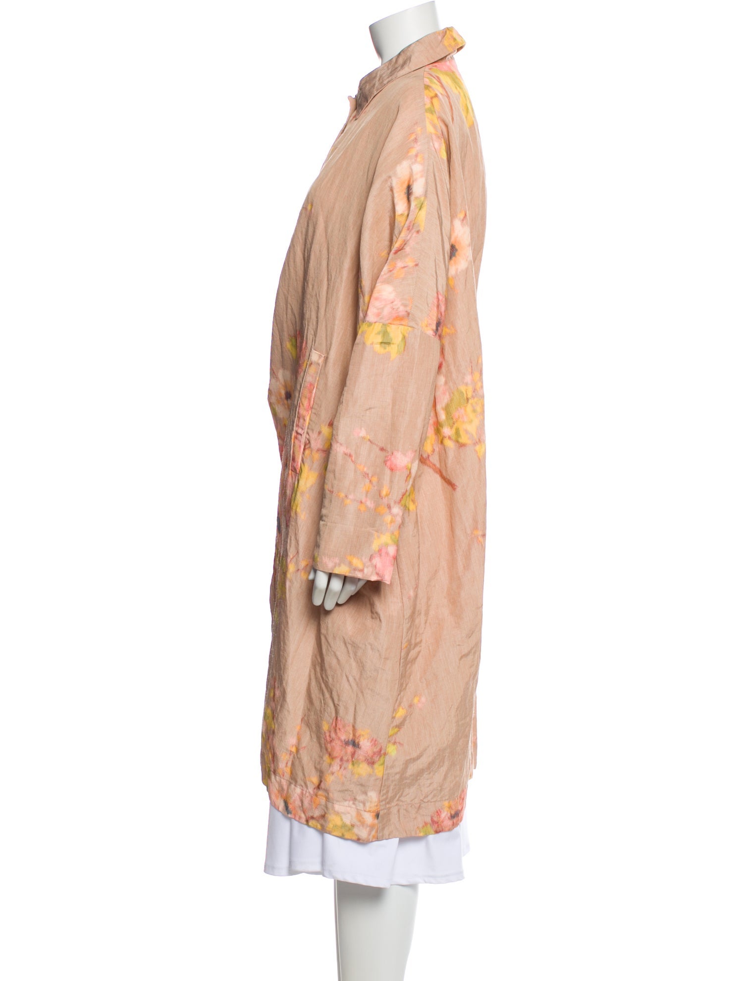 Casey Casey Floral Print Trench Coat