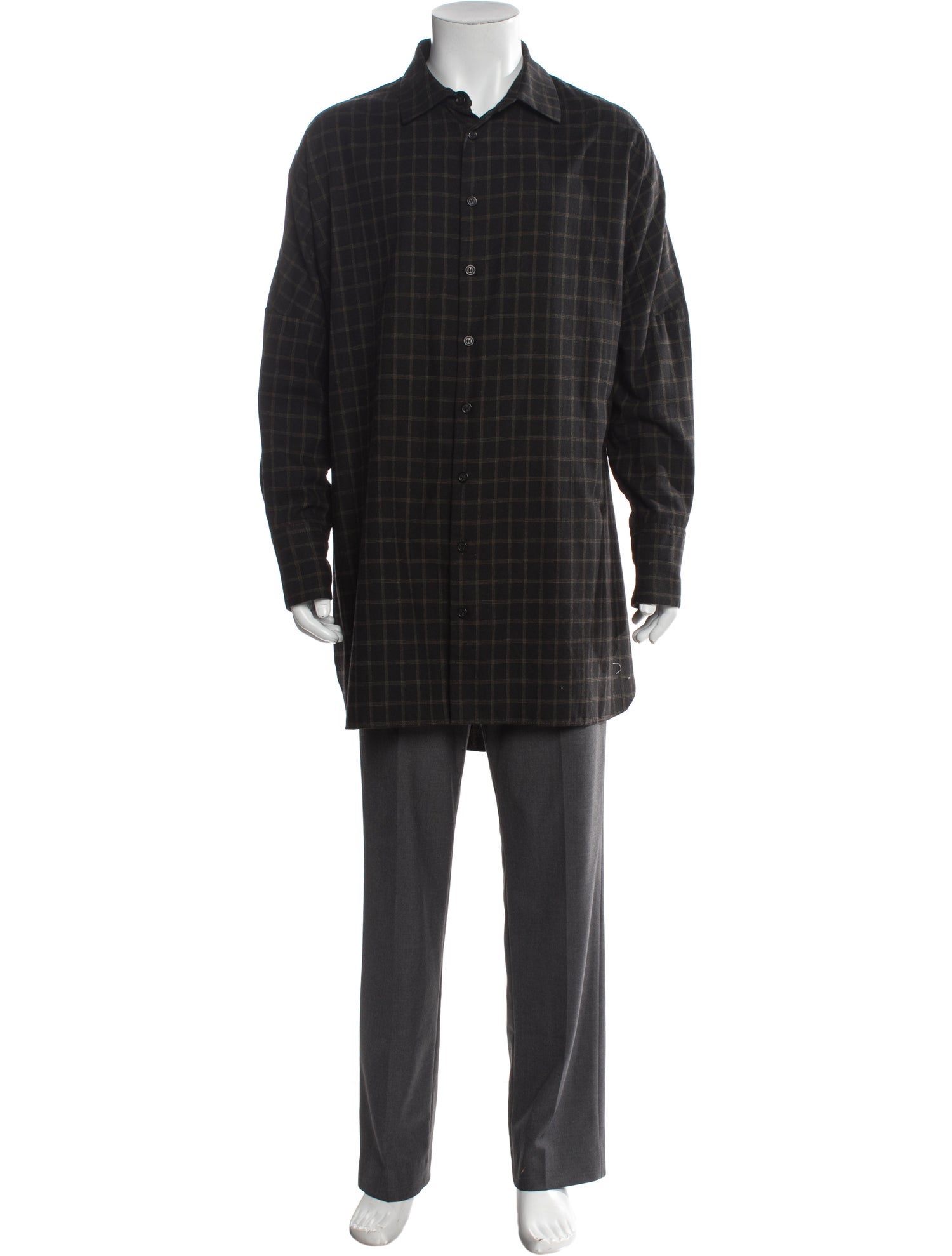 Casey Casey Plaid Print Long Sleeve Shirt