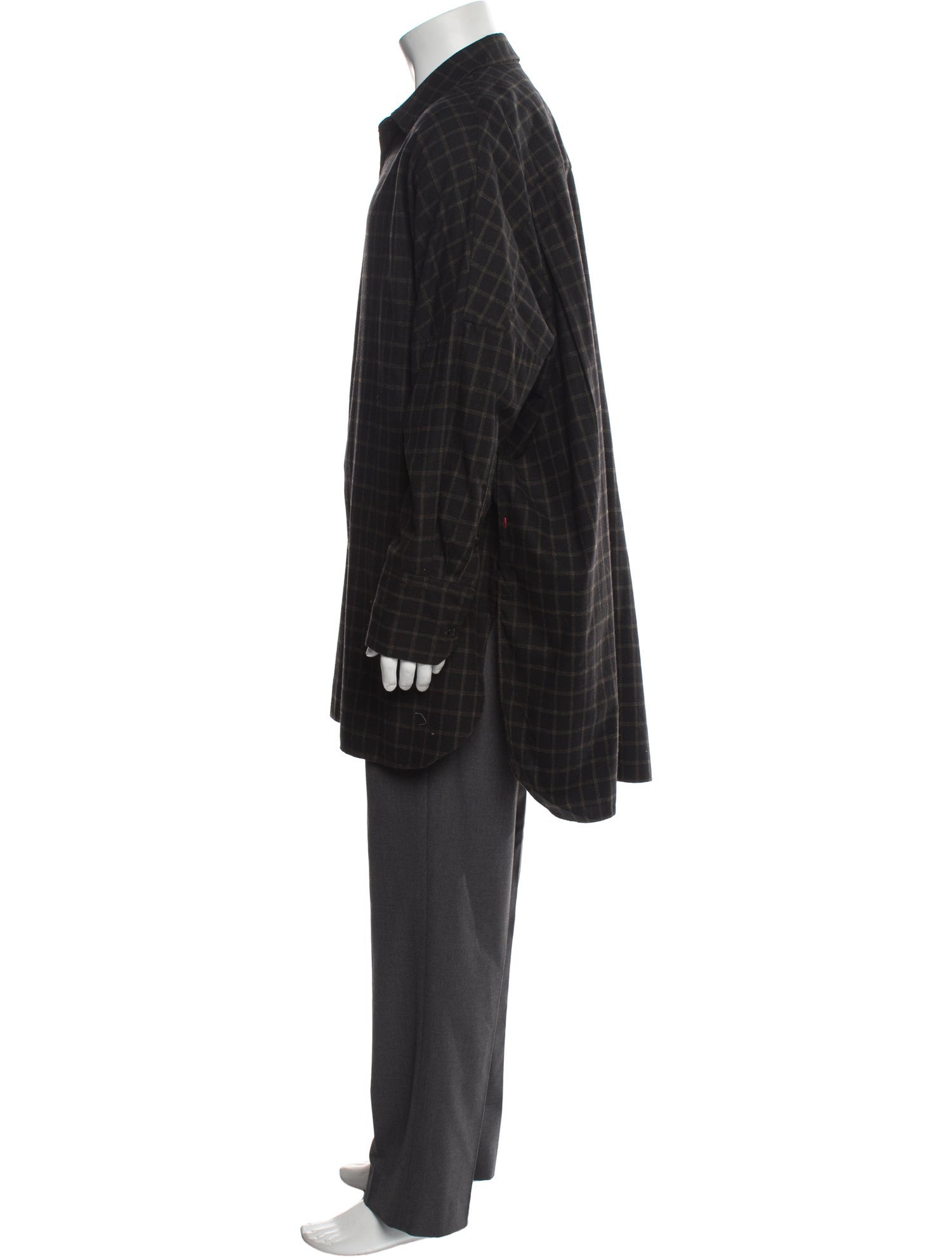 Casey Casey Plaid Print Long Sleeve Shirt