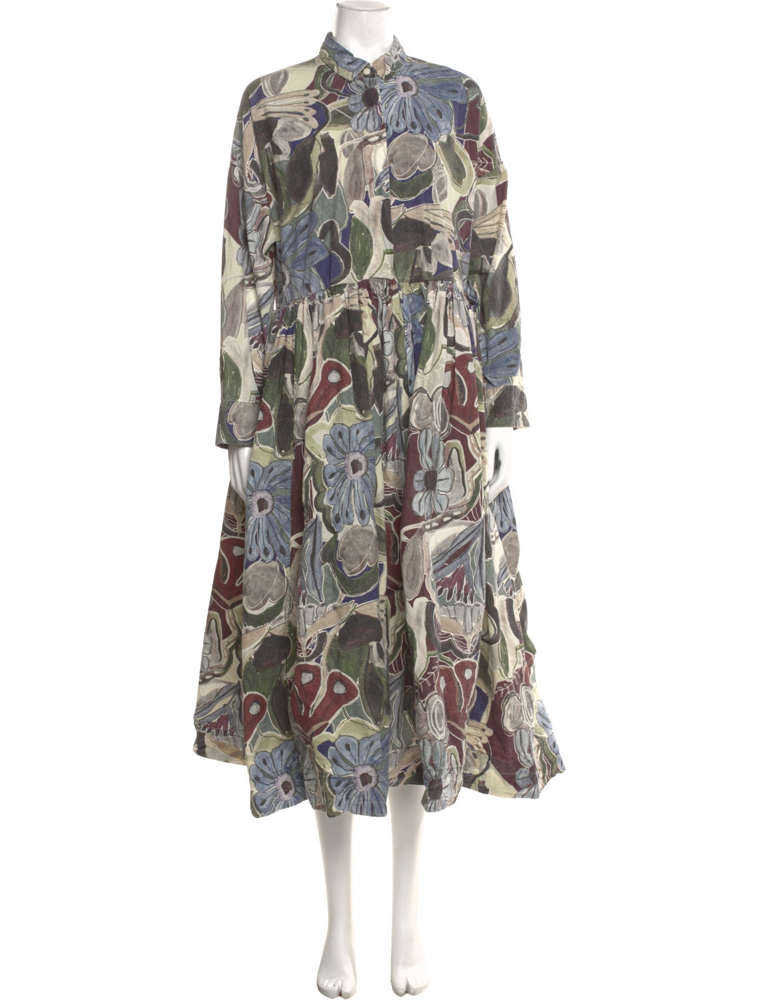 Casey Casey Floral Print Long Dress