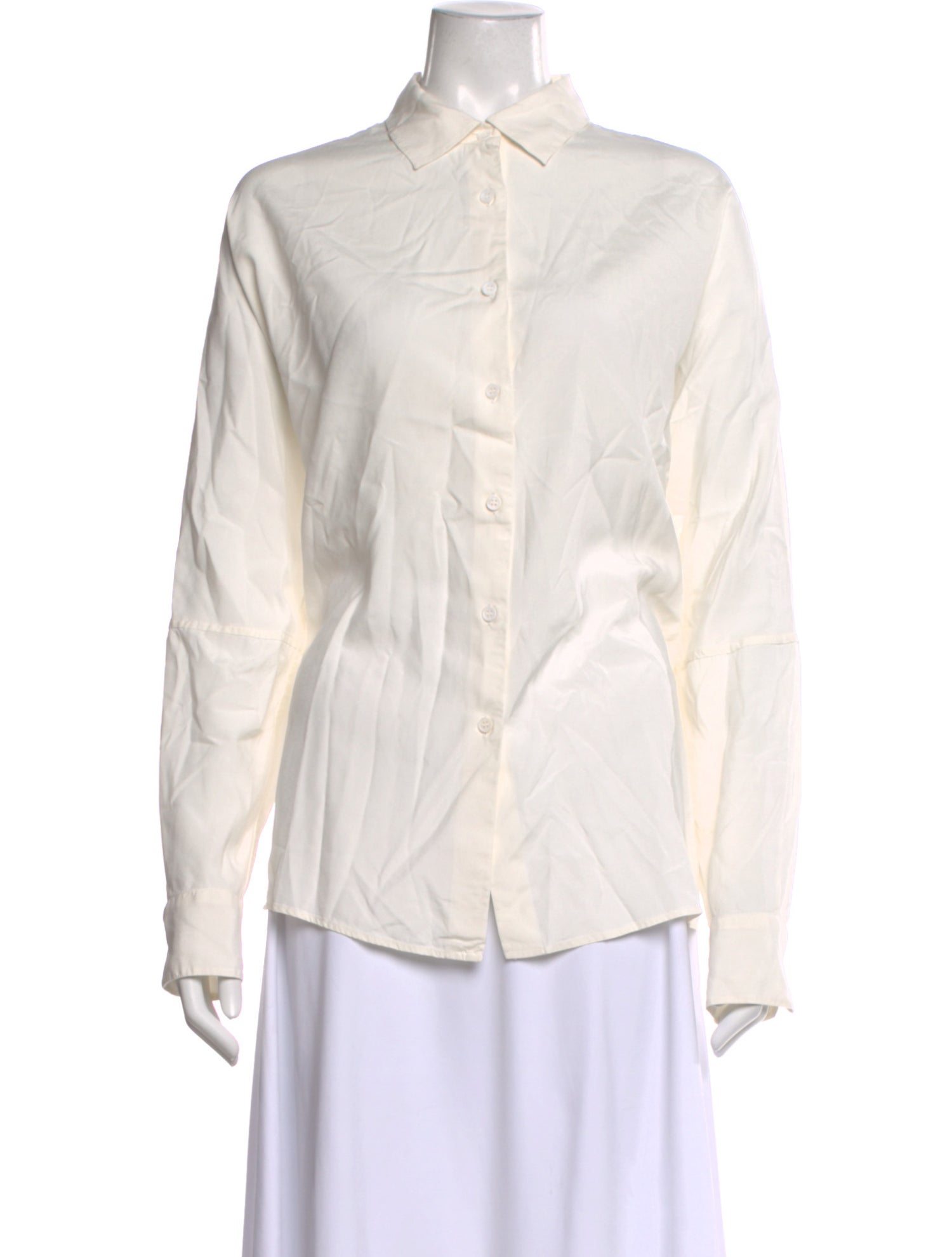 Casey Casey Silk Long Sleeve Button-Up Top