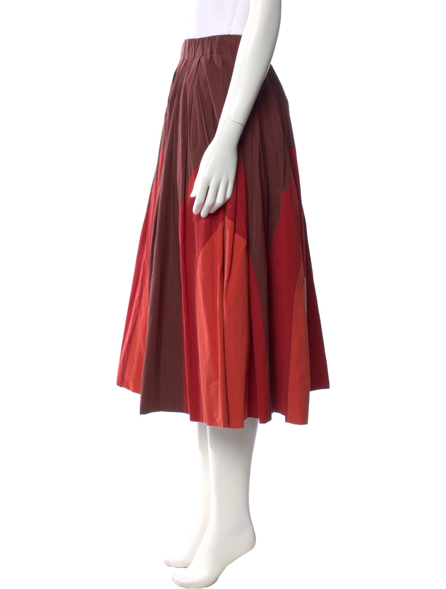 Casey Casey Colorblock Pattern Midi Length Skirt