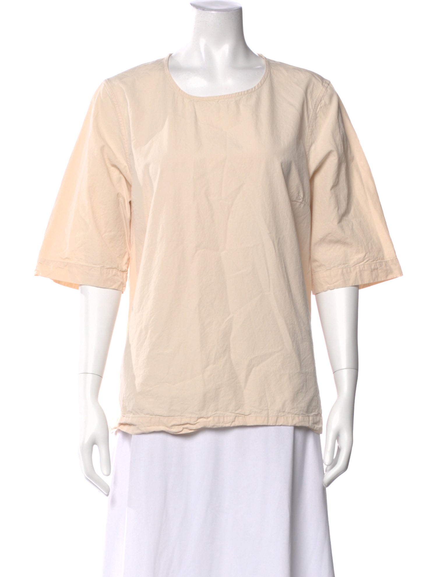Casey Casey Crew Neck Three-Quarter Sleeve Top