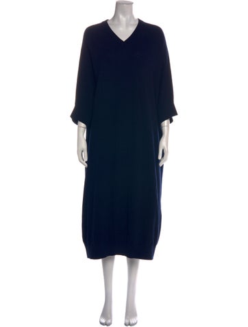 Pre-owned Casey Casey Wool V-neck Sweater In Black