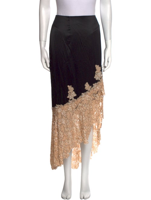 Cache Silk Midi Length Skirt