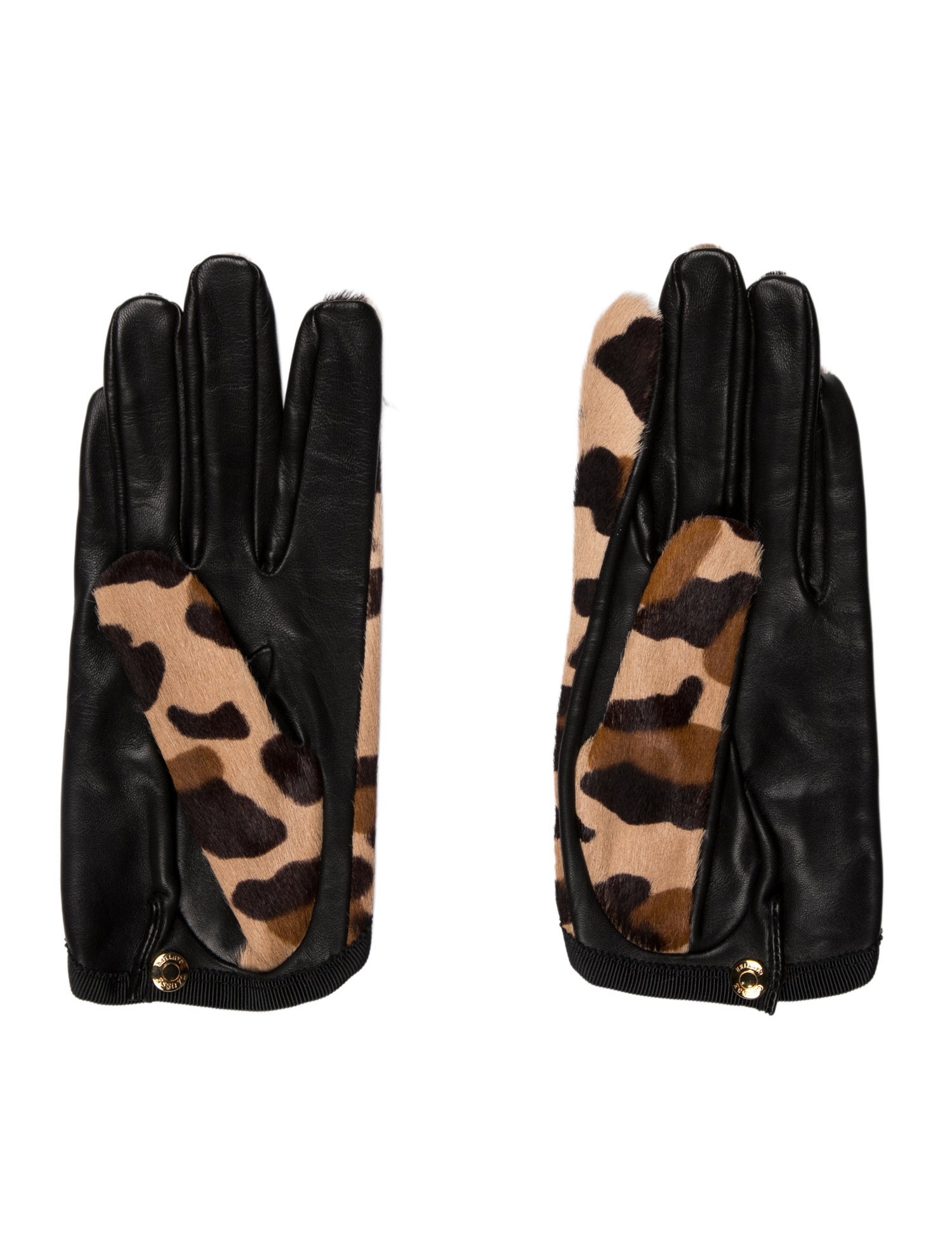 Causse Gantier Calf Leather Animal Print Winter Gloves