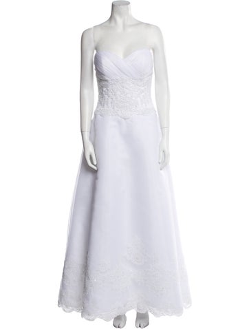 Casablanca Bridal Dresses Strapless Long Dress XS