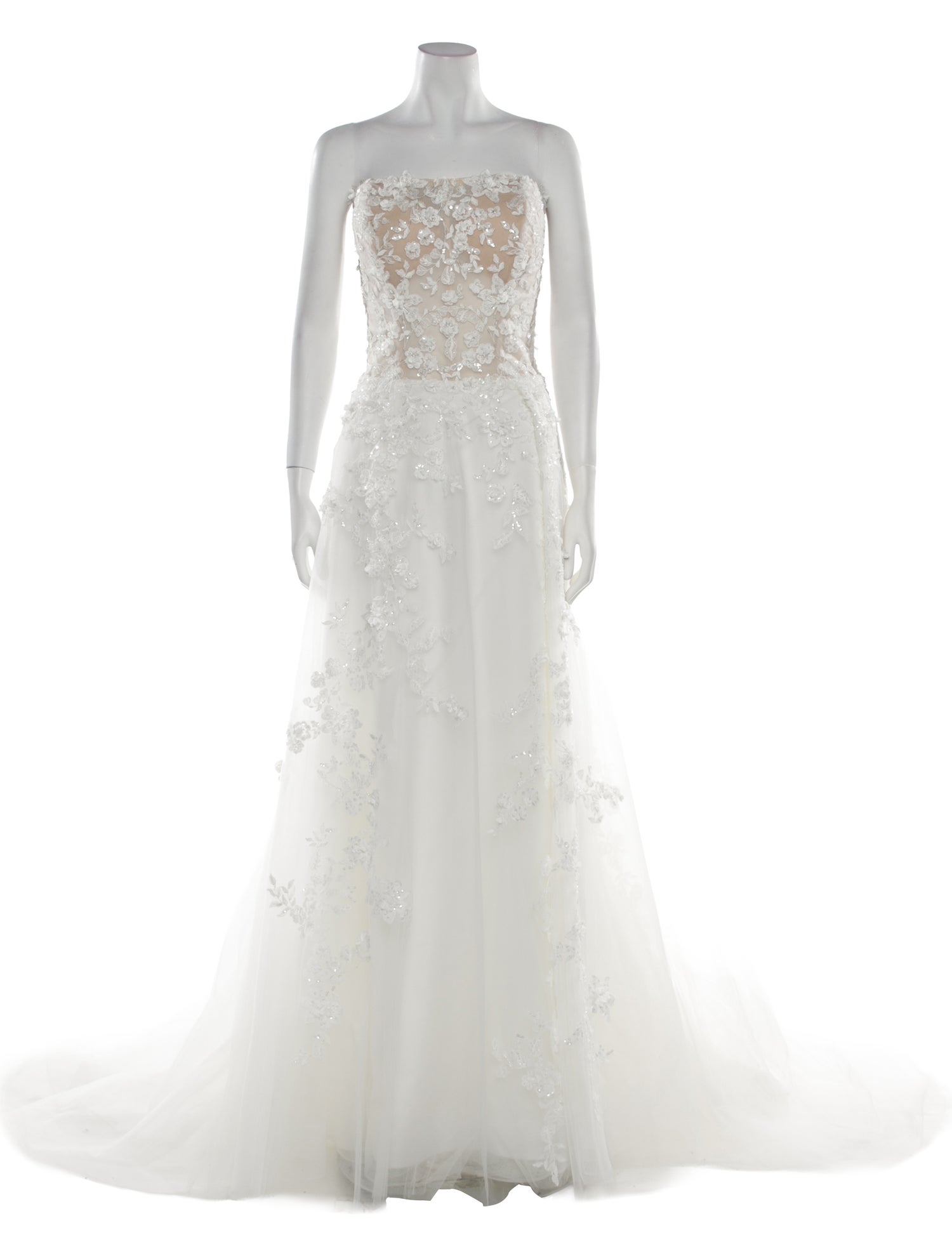 Casablanca Bridal Lace Pattern Long Dress w/ Tags