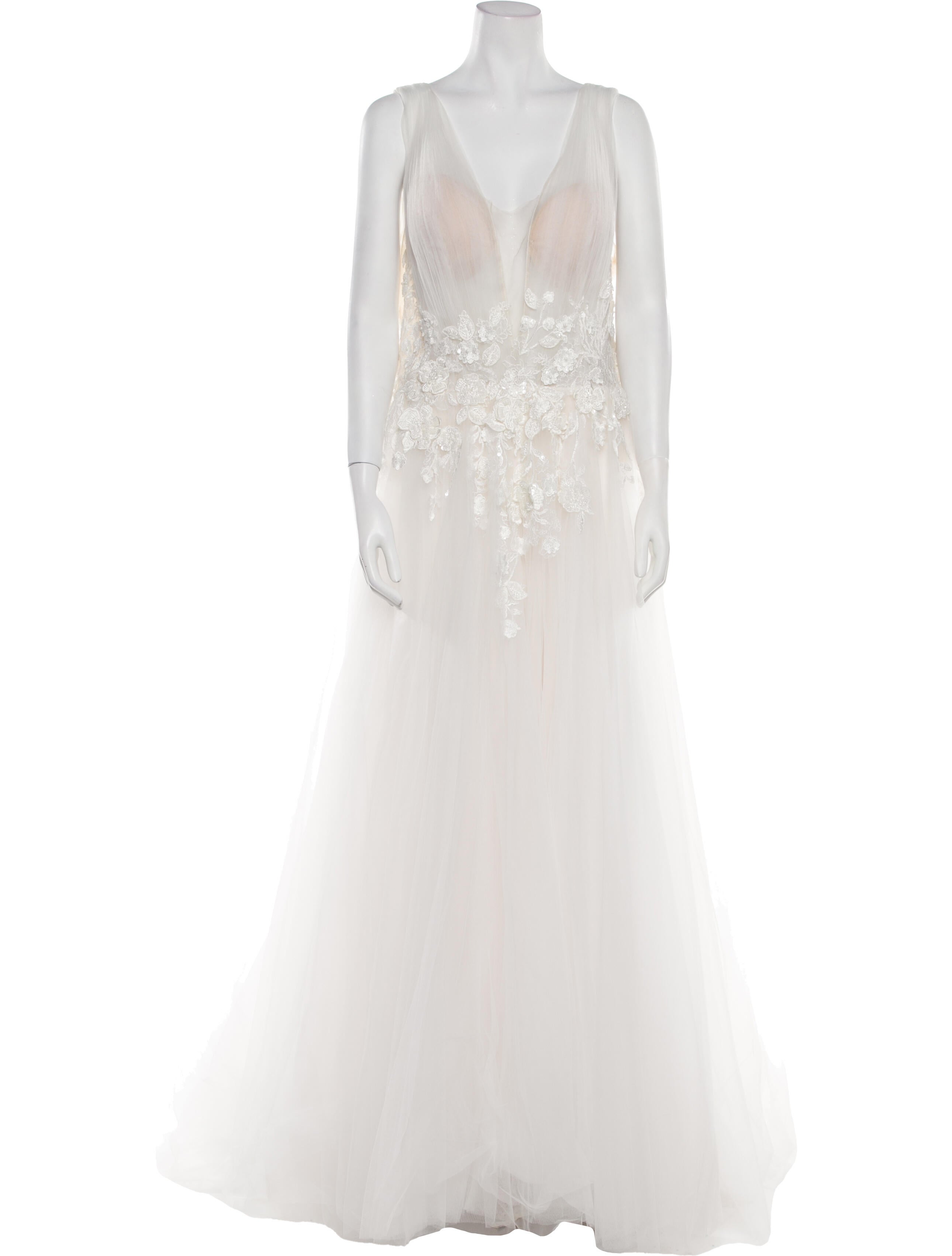 Casablanca Bridal V-Neck Long Dress