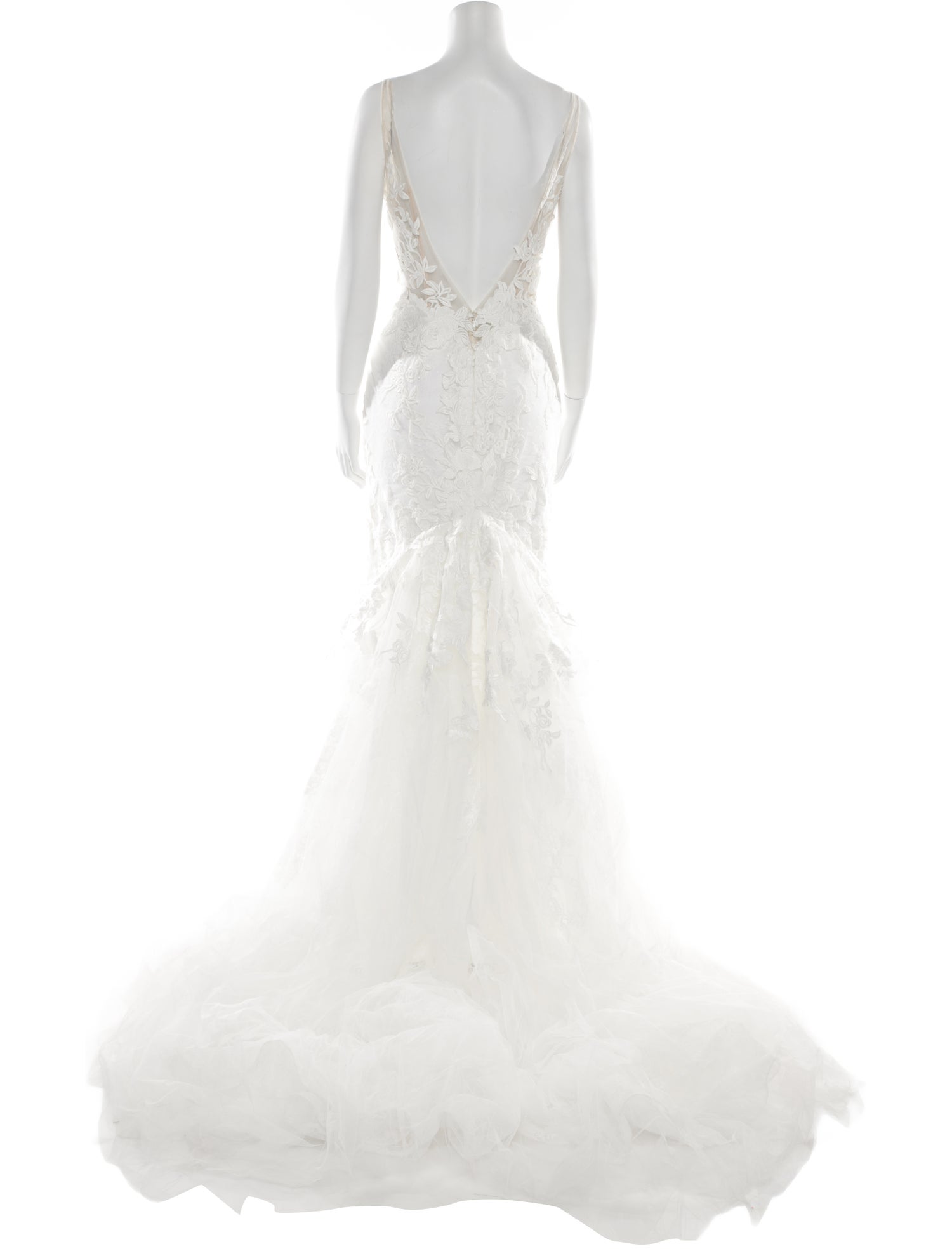 Casablanca Bridal Lace Pattern Long Dress w/ Tags