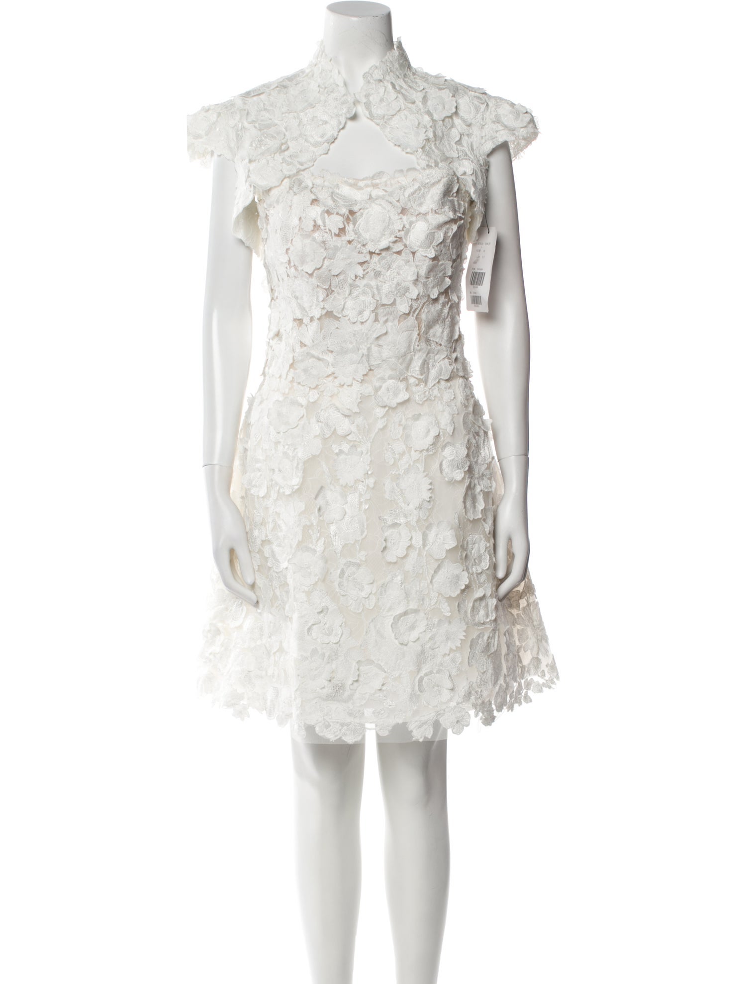 Casablanca Bridal Lace Pattern Mesh Accents Dress Set w/ Tags