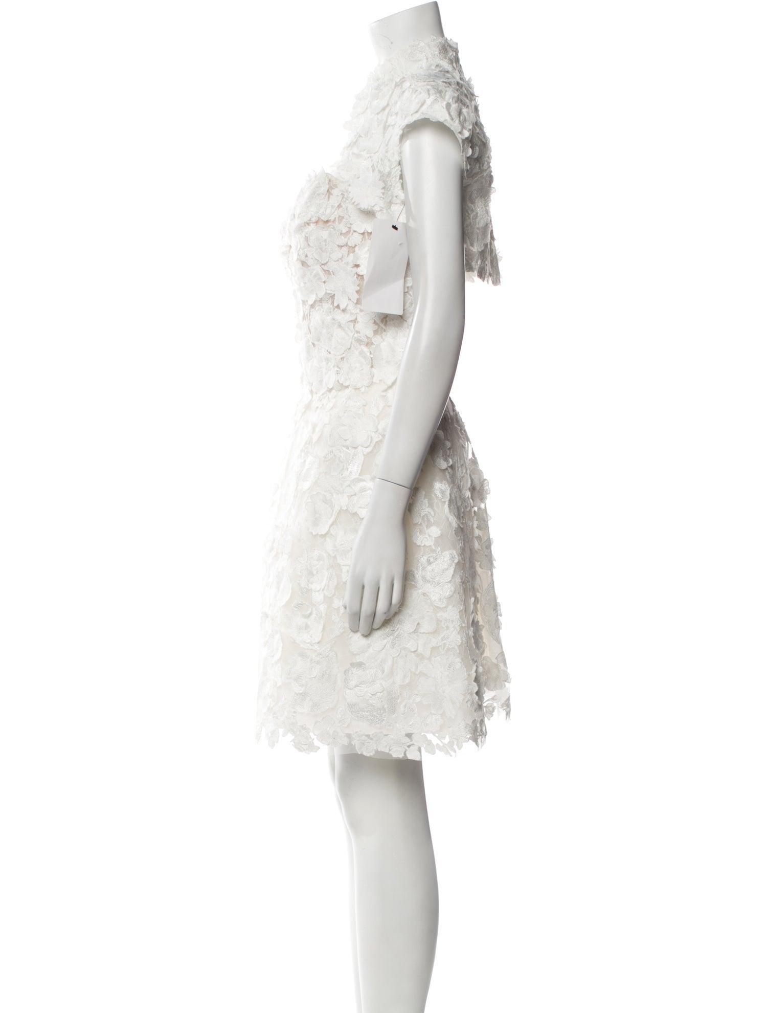 Casablanca Bridal Lace Pattern Mesh Accents Dress Set w/ Tags