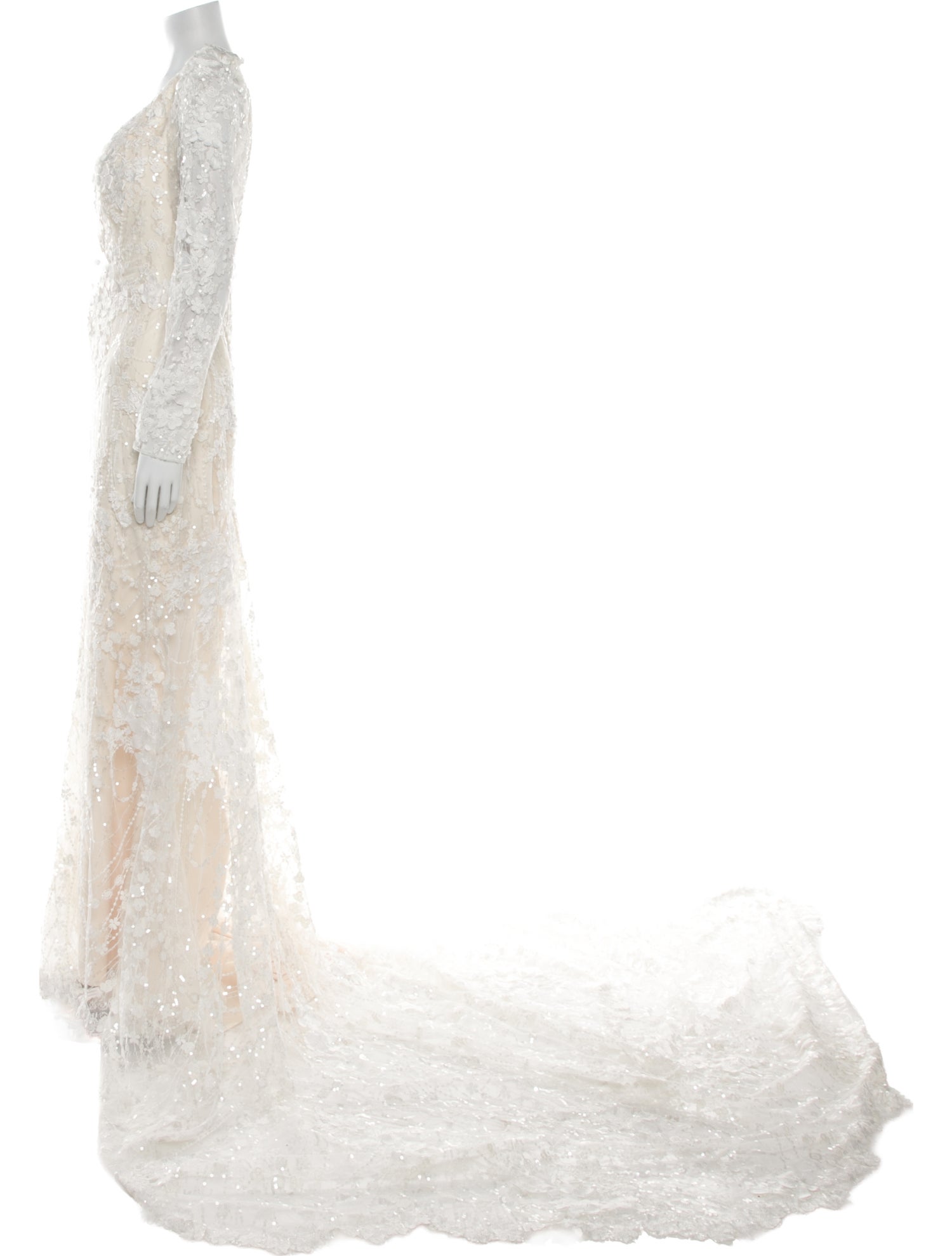 Casablanca Bridal Lace Pattern Long Dress w/ Tags