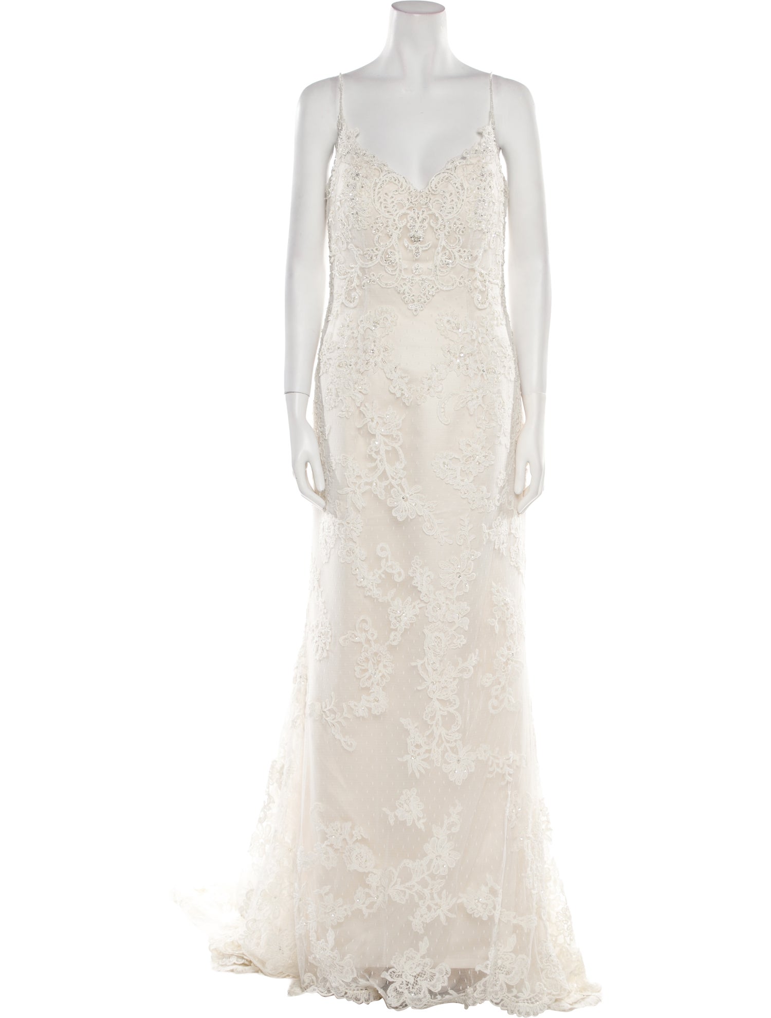 Casablanca Bridal Lace Pattern Long Dress w/ Tags