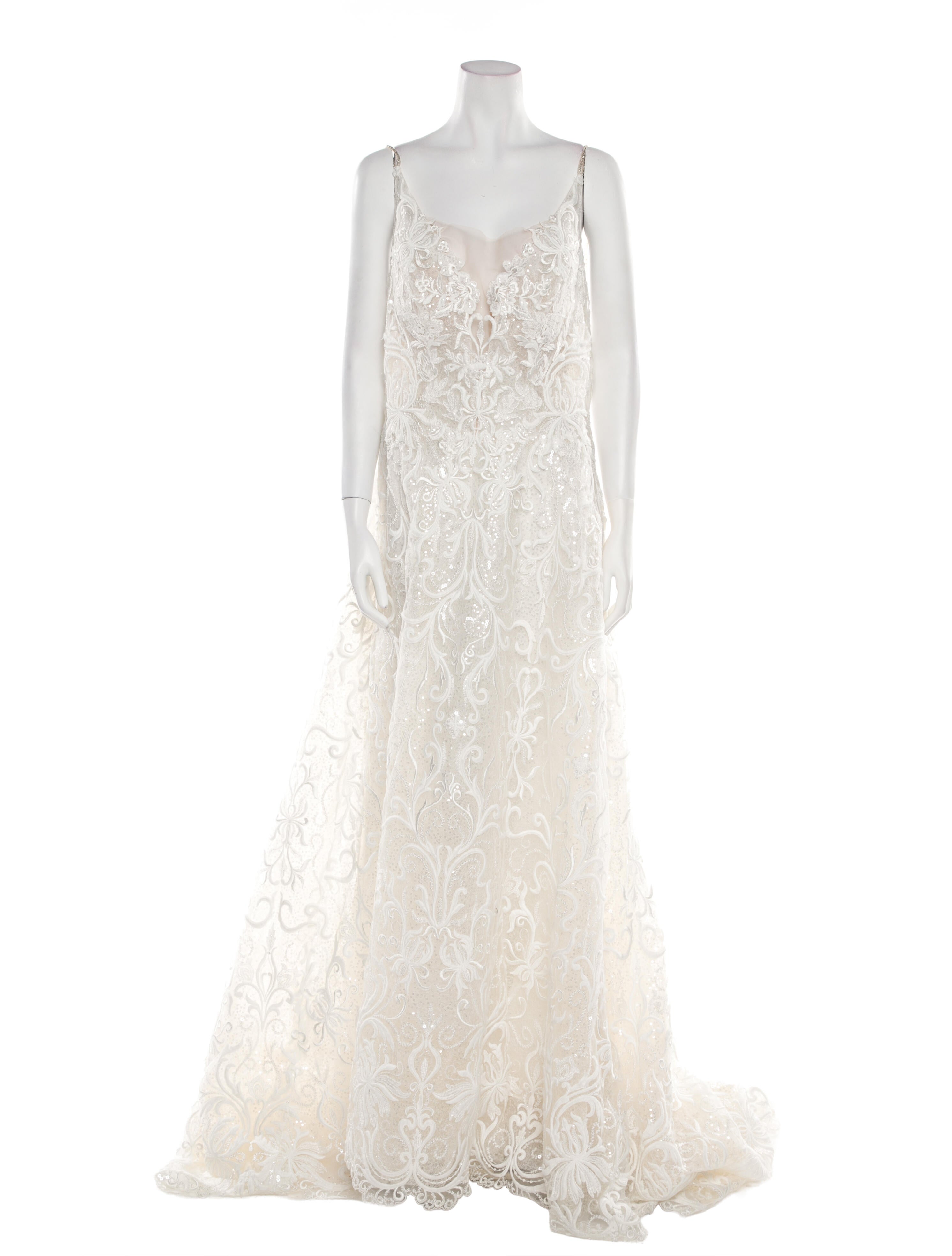 Casablanca Bridal Lace Pattern Long Dress w/ Tags