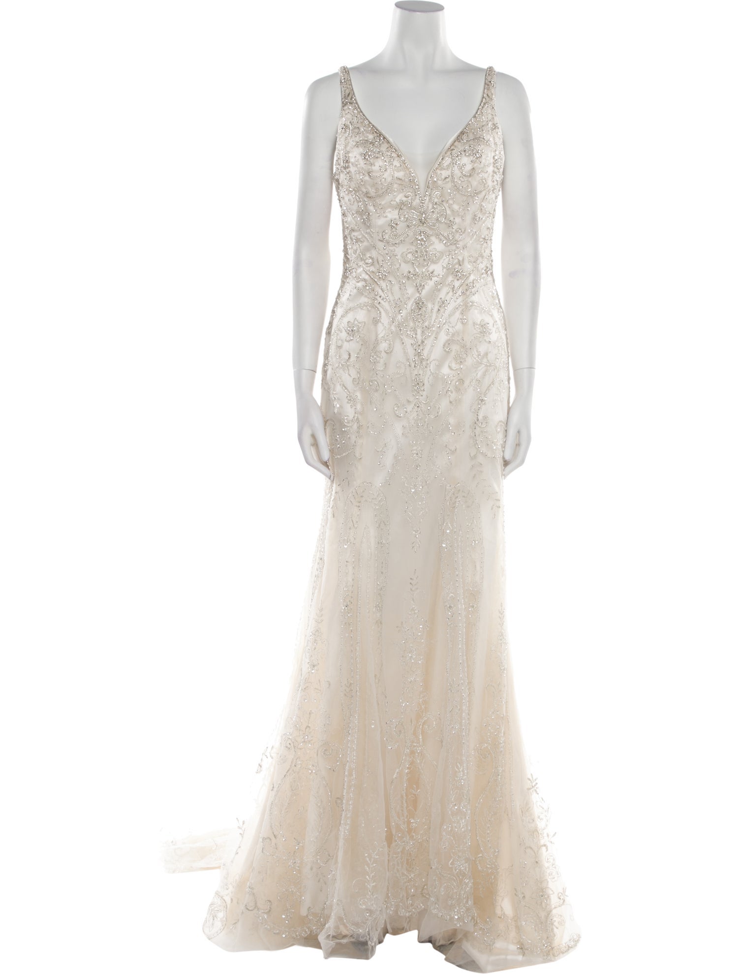 Casablanca Bridal V-Neck Long Dress