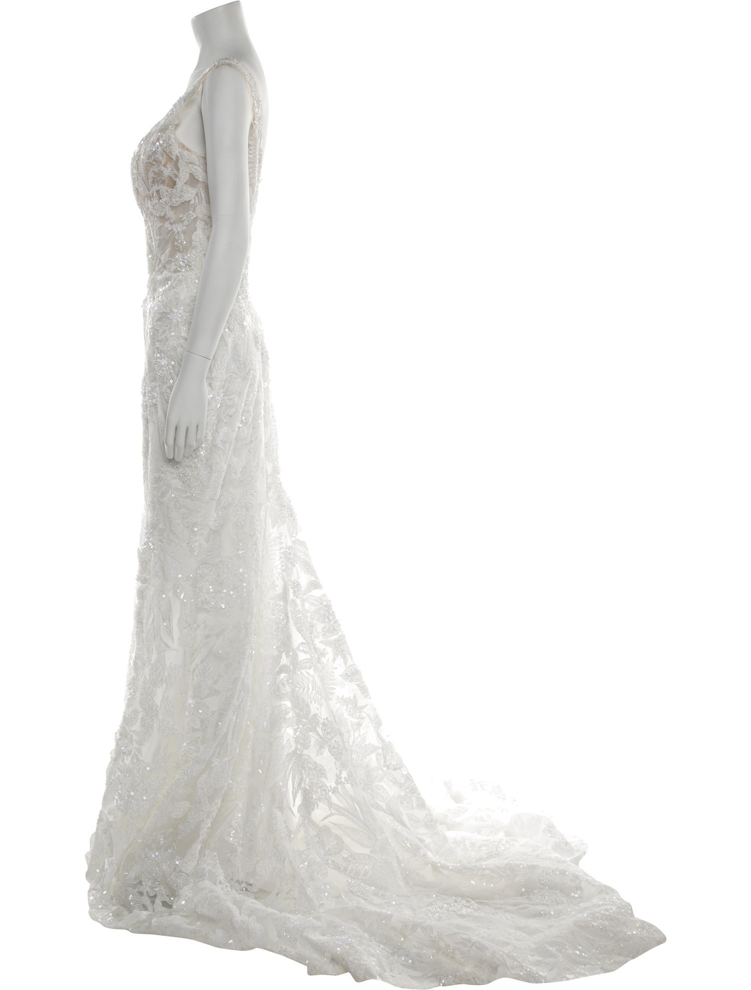Casablanca Bridal Lace Pattern Long Dress w/ Tags