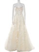 Casablanca Bridal Lace Pattern Long Dress