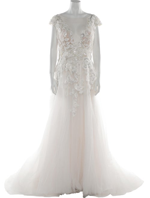 Casablanca Bridal V-Neck Long Dress