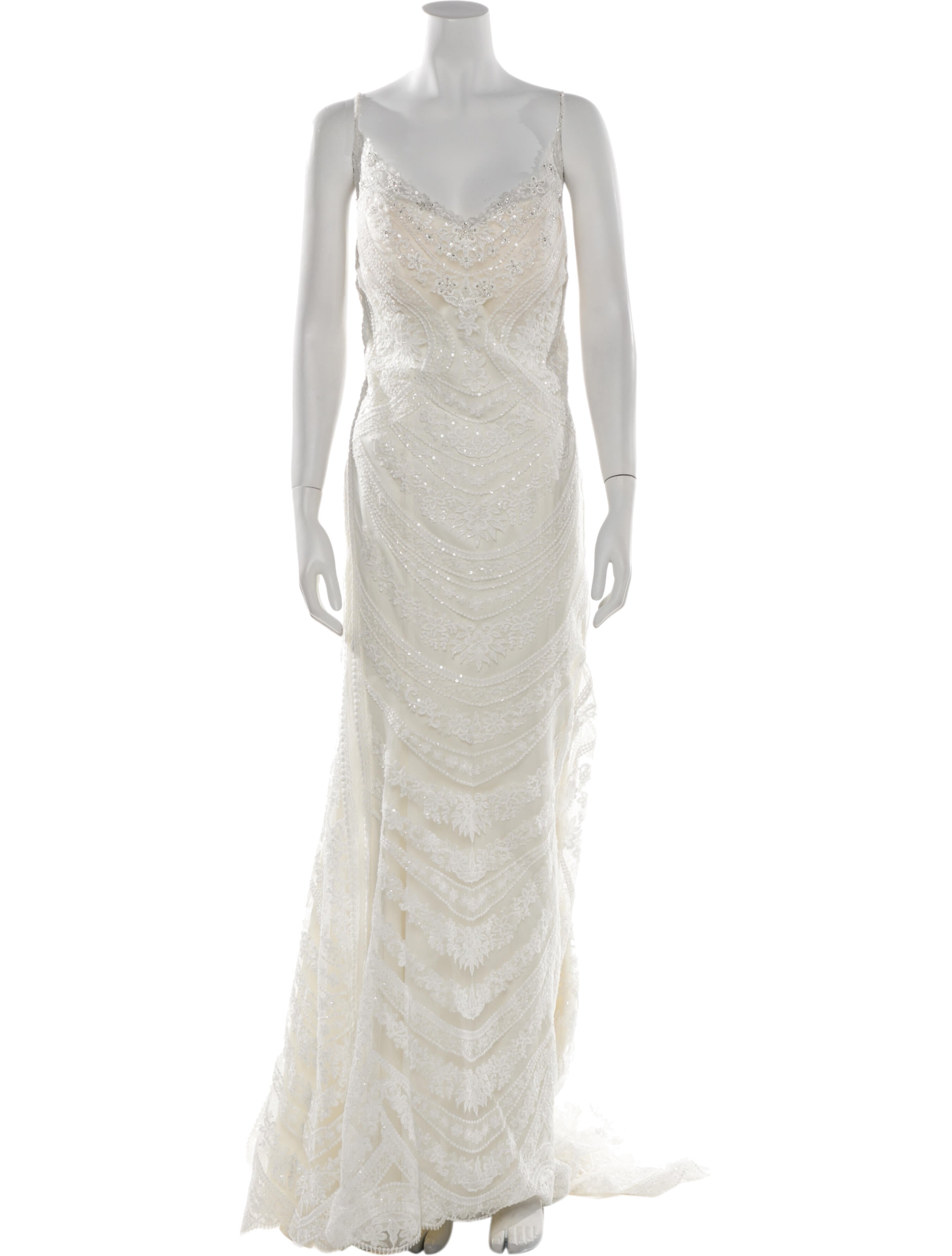 Casablanca Bridal V-Neck Long Dress