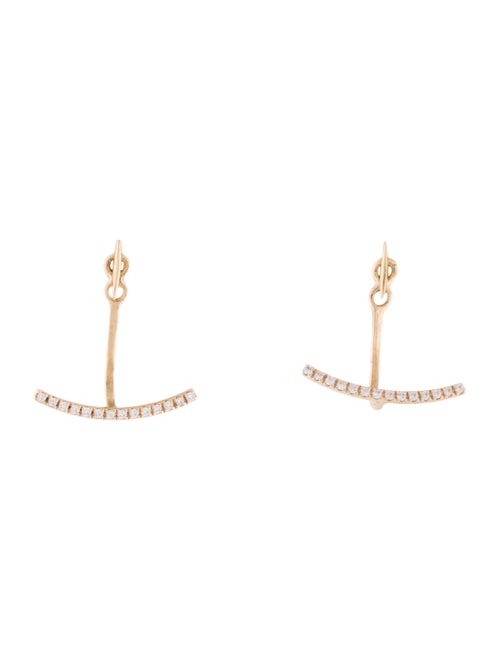 Catbird 14K Diamond Earring Jackets Yellow