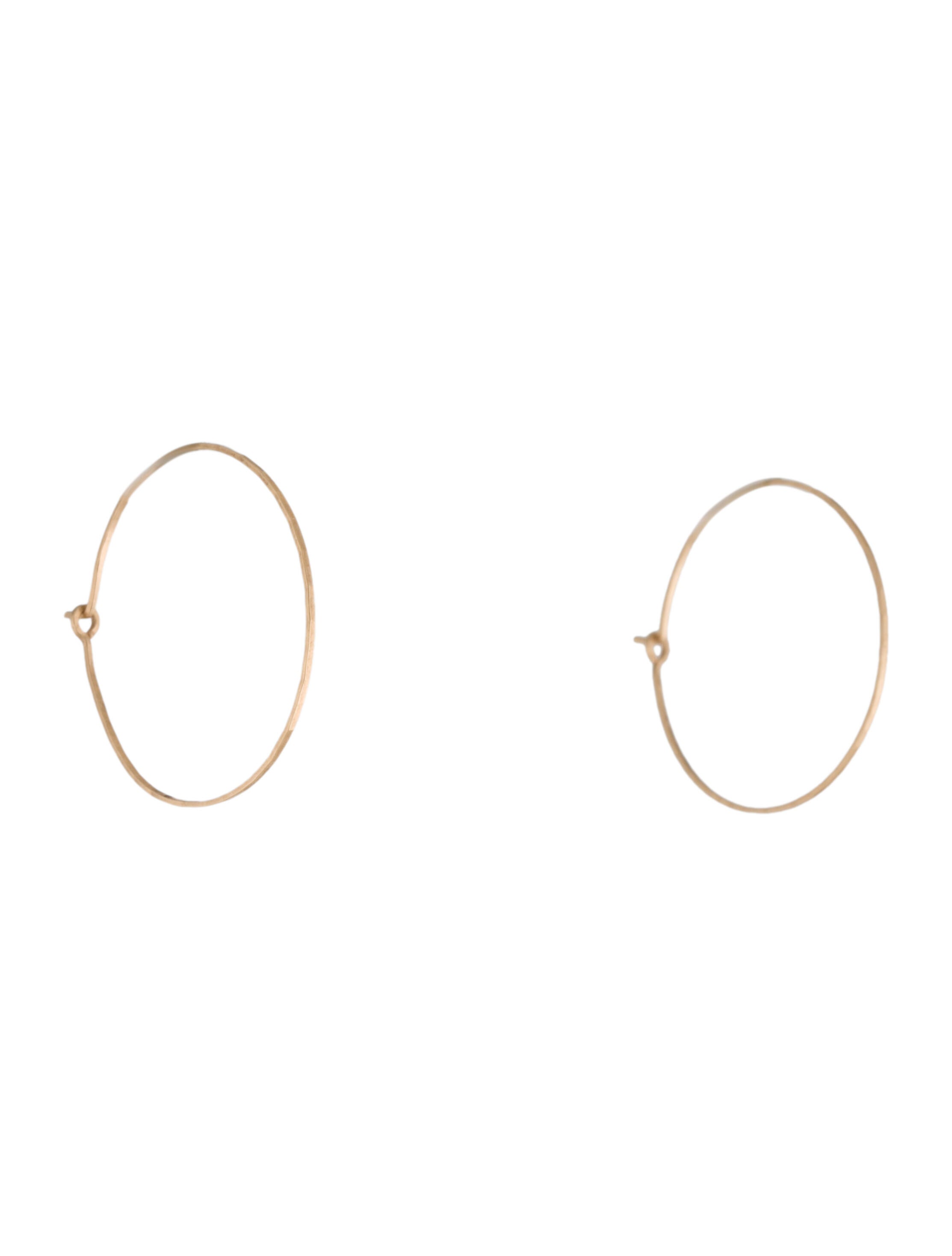 The Last Line 14K Diamond Pavé Wide Hoop Earring 4 14K Yellow Gold