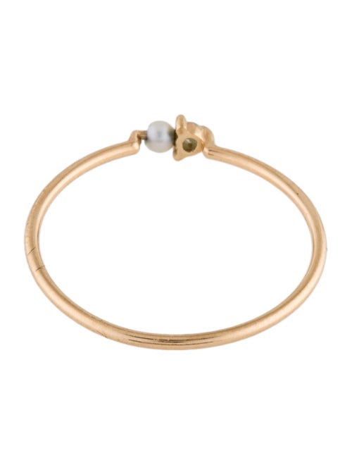 Catbird 14K Cultured Pearl & Diamond Dewdrop Ring