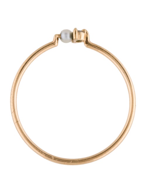 Catbird 14K Cultured Pearl & Diamond Dewdrop Ring