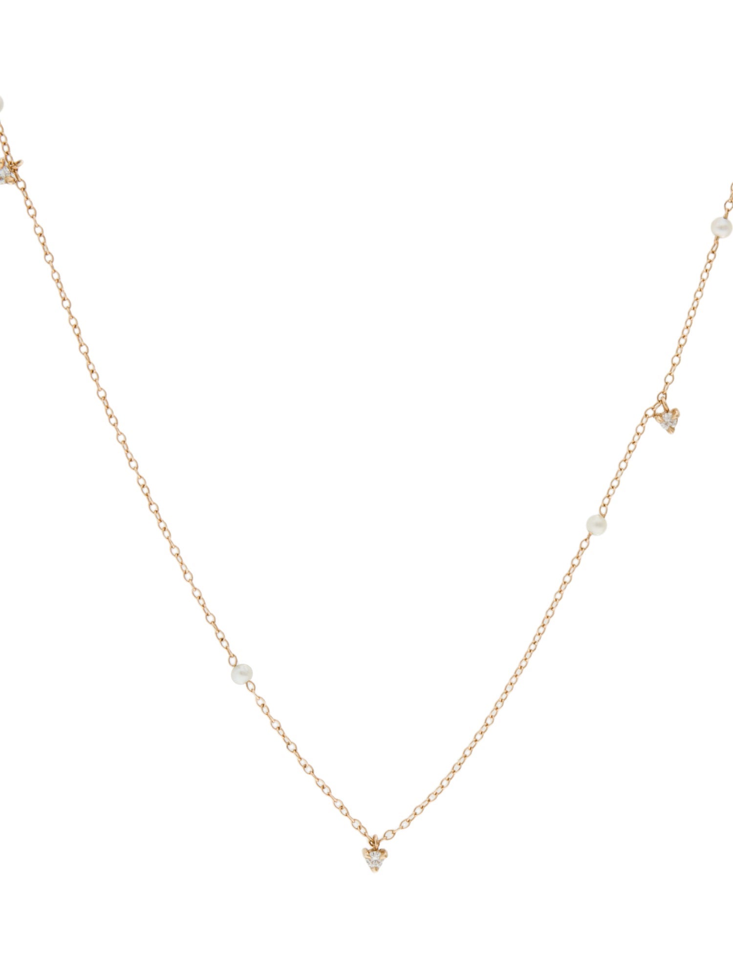 Catbird Pearl & Diamond Dewdrop Collar Necklace