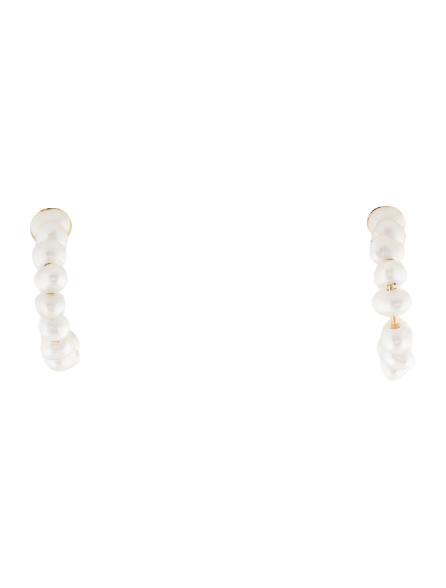 Catbird 14K Pearl Baby Hoop Earrings