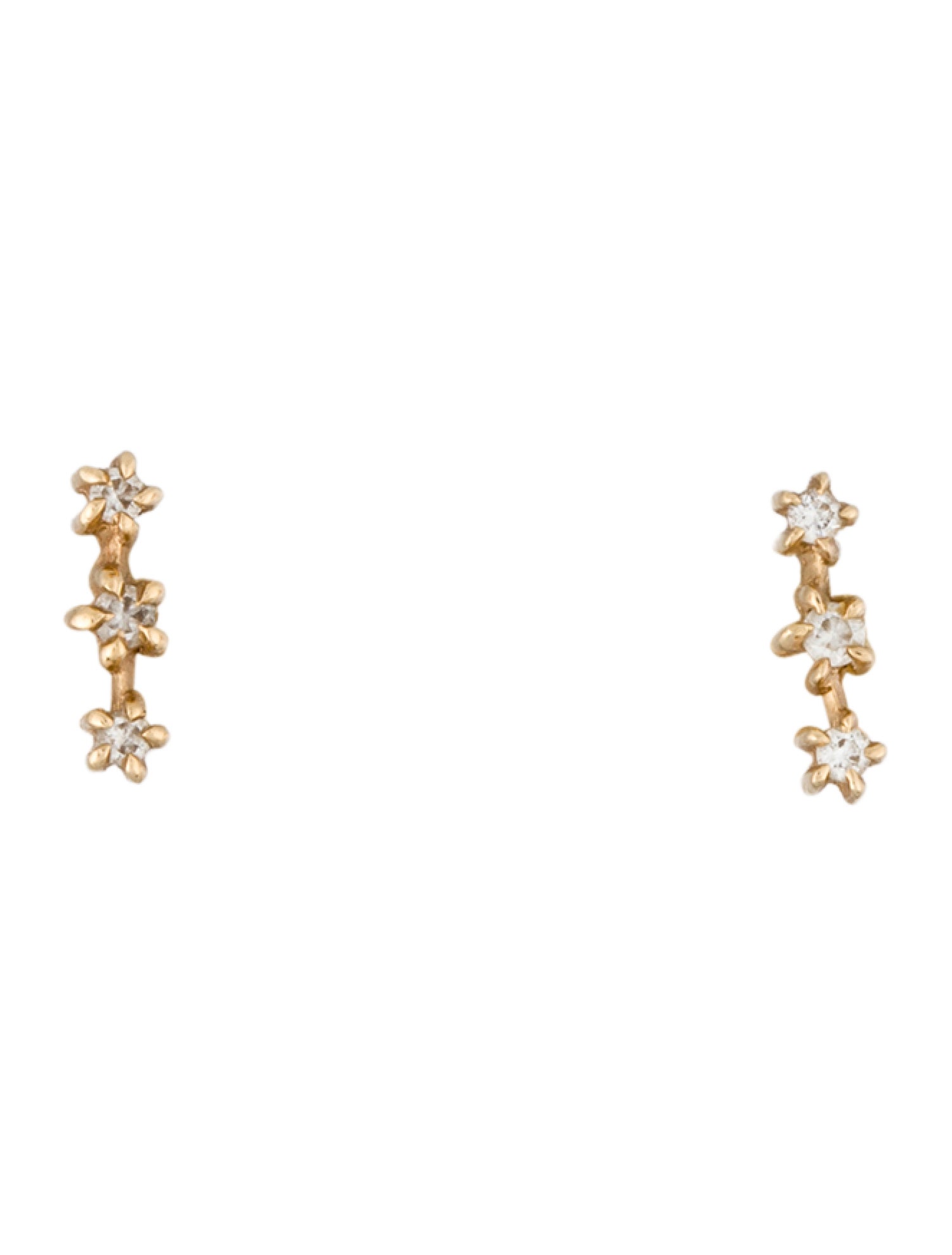 Catbird Diamond Snippet Stud Earrings