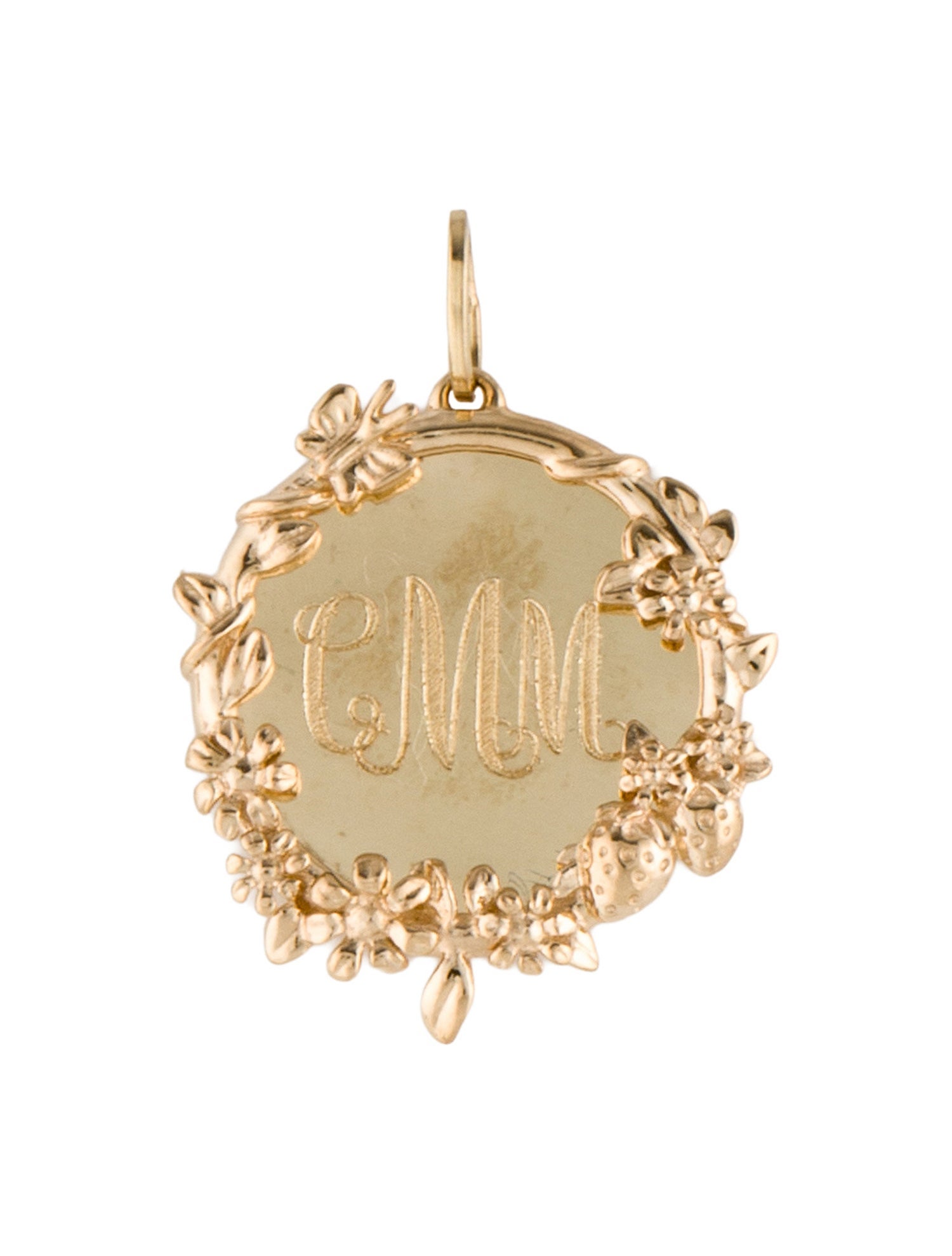 Catbird 14K Flower Garland Medallion Charm Pendant