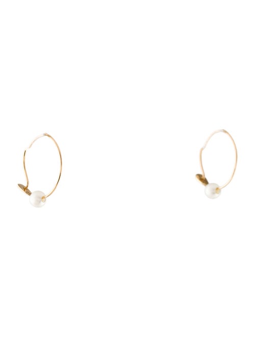 Catbird 14K Pearl Wire Hoop Earrings