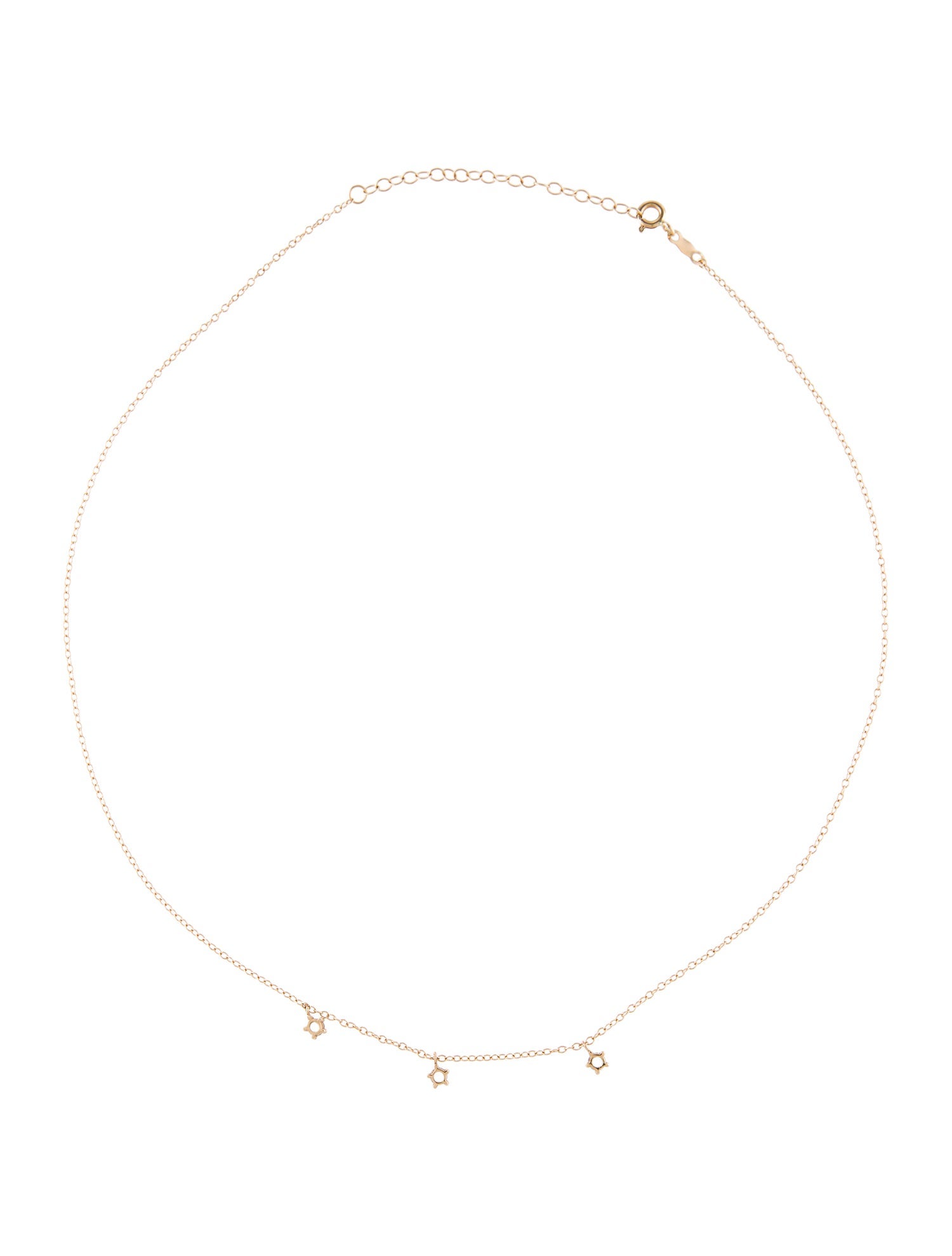 Catbird 14K Aquamarine Station Necklace