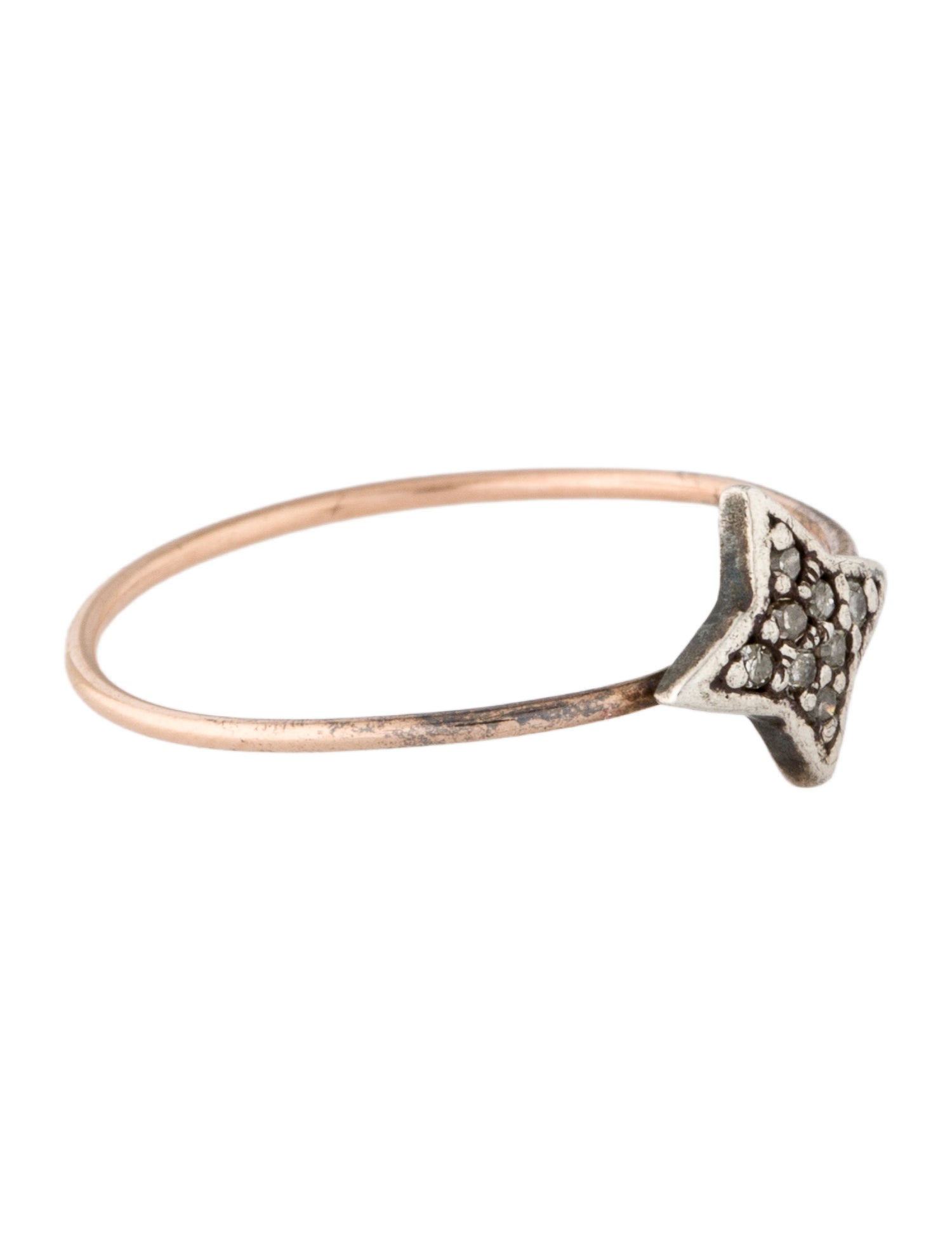 Catbird Diamond Dark & Stormy Star Ring