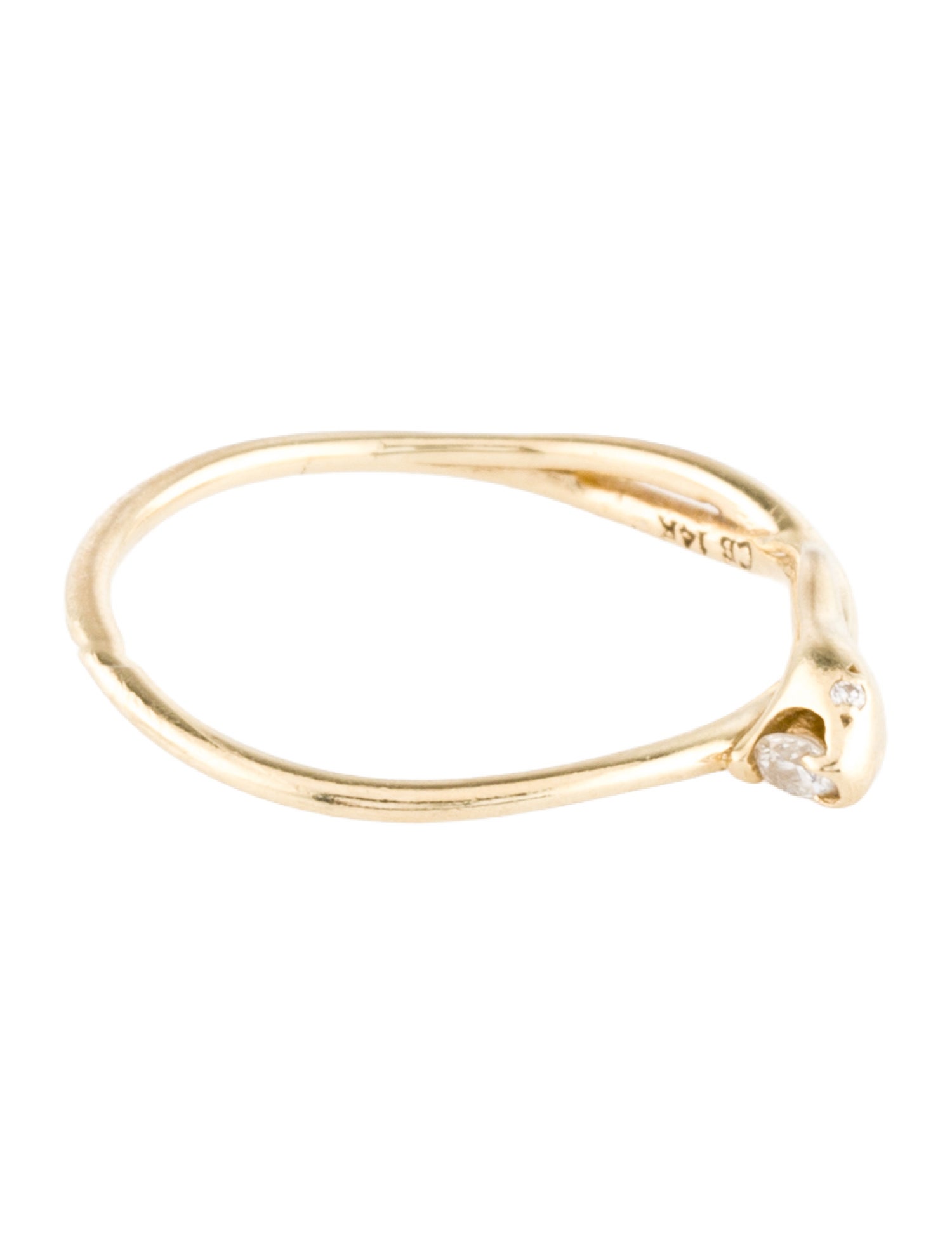 Catbird 14K Diamond Sylvie Snake Ring