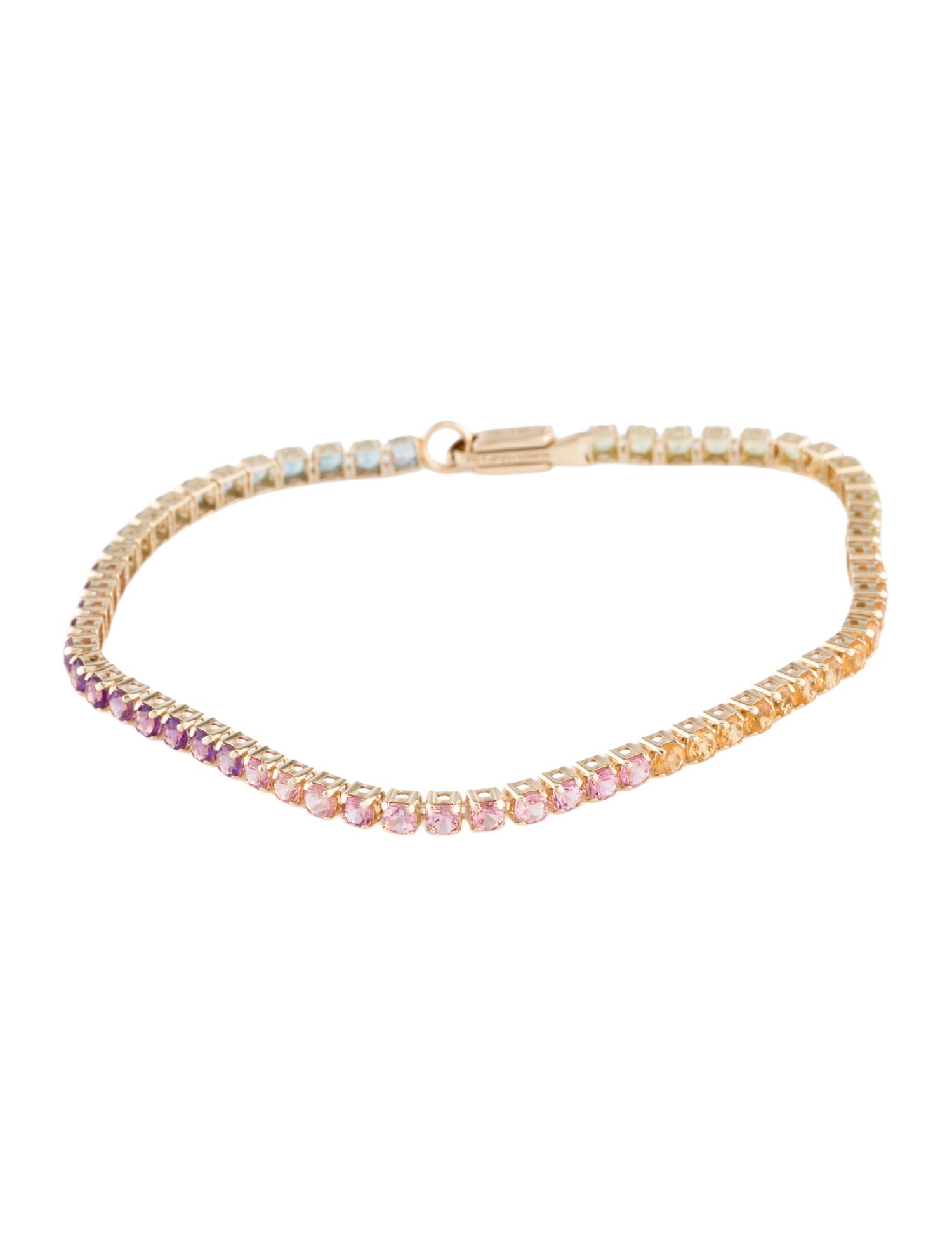 Catbird 14K Multi-Stone Harlequin Rainbow Tennis Bracelet