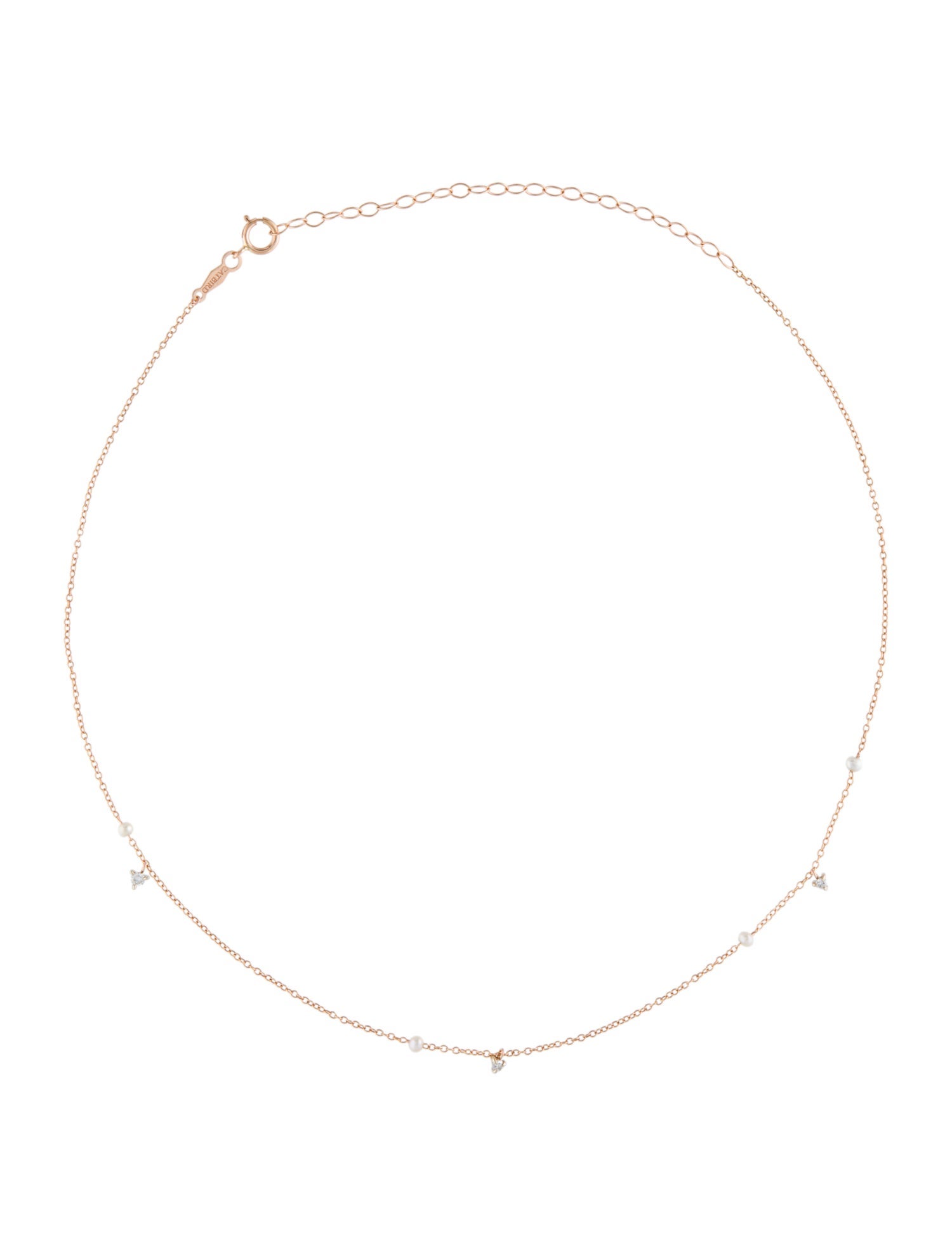 Catbird 14K Pearl & Diamond Dewdrop Choker Necklace