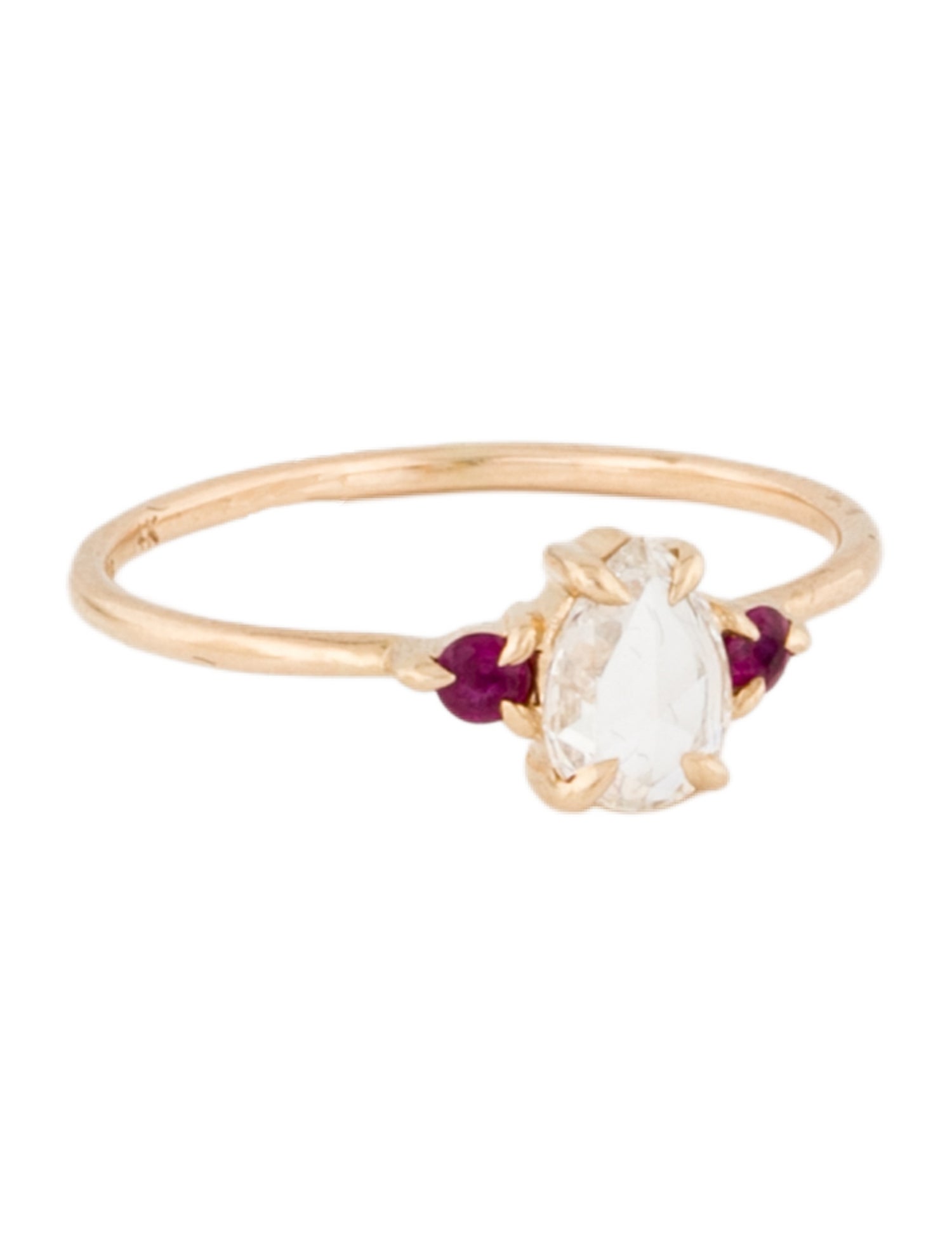 Catbird 14K Diamond & Ruby Leda the Swan Wedding Ring