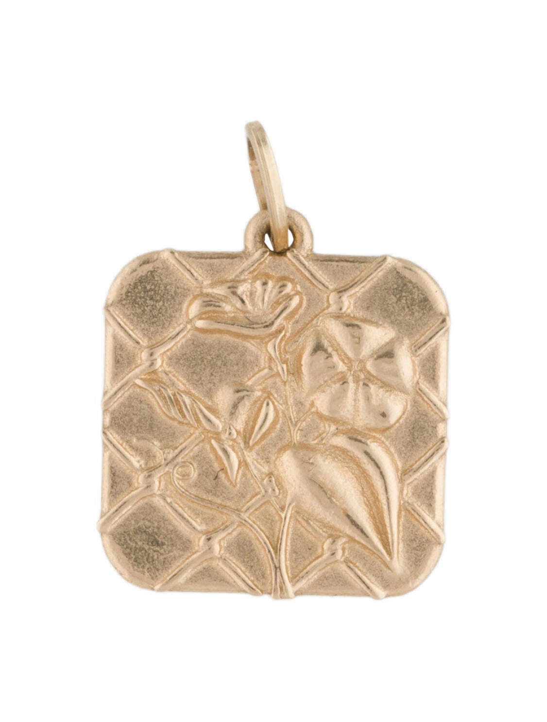 Catbird 14K September Morning Glory Poem Charm Pendant