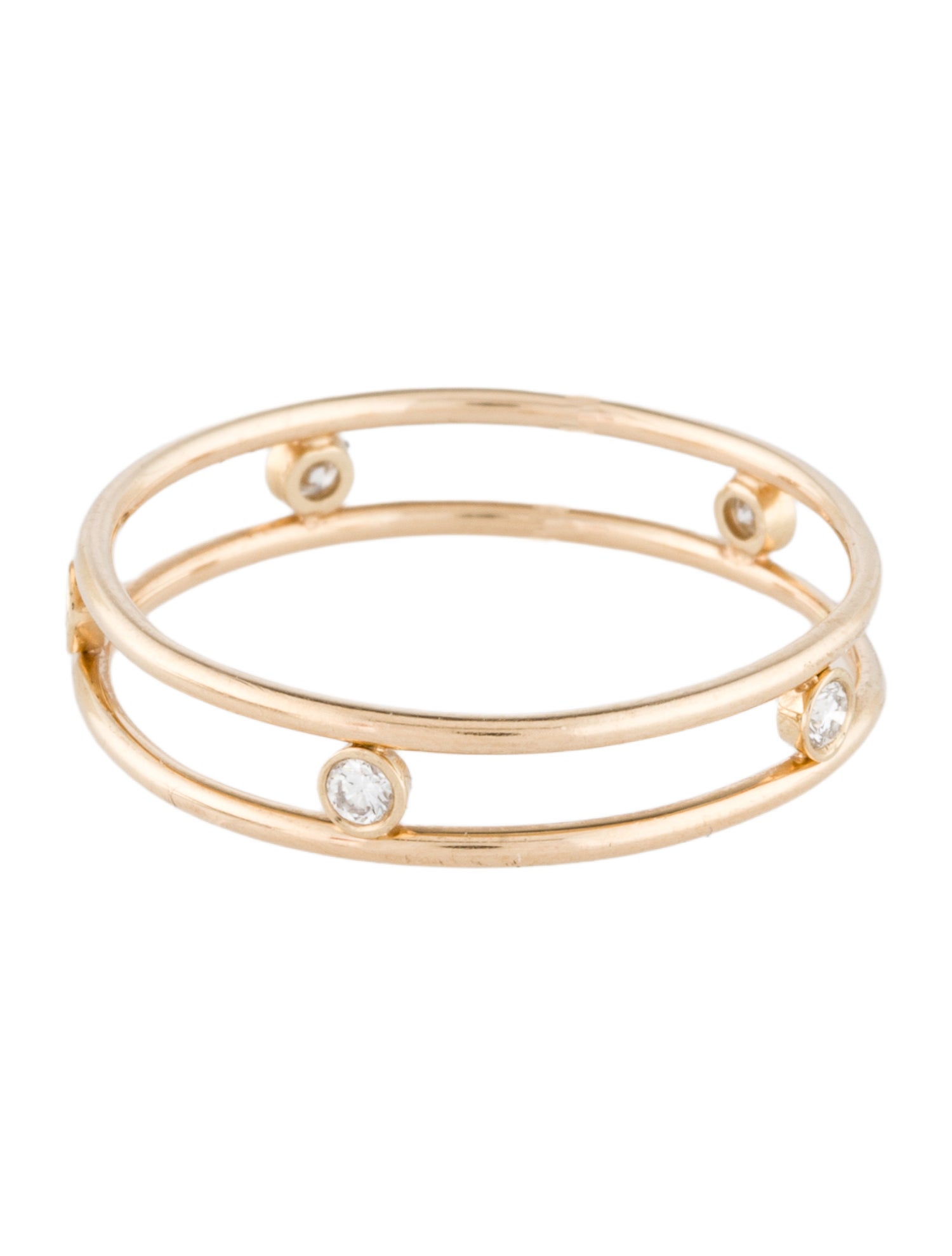Catbird 14K Diamond Double Band
