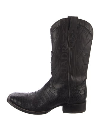 Cuadra Alligator Embroidered Accent Western Boots
