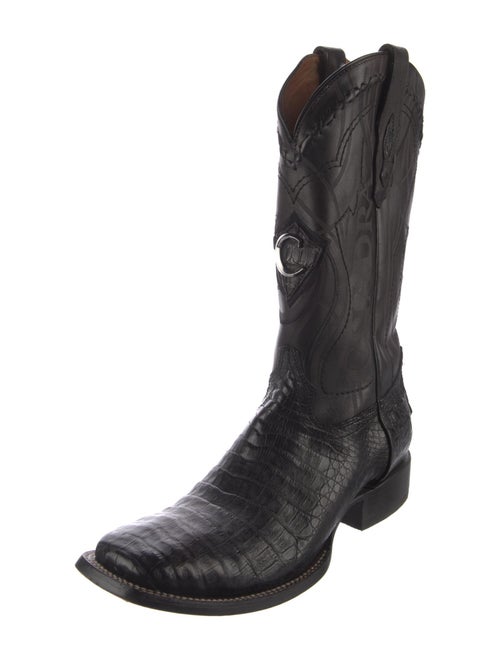 Cuadra Alligator Embroidered Accent Western Boots