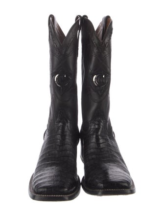 Cuadra Alligator Embroidered Accent Western Boots